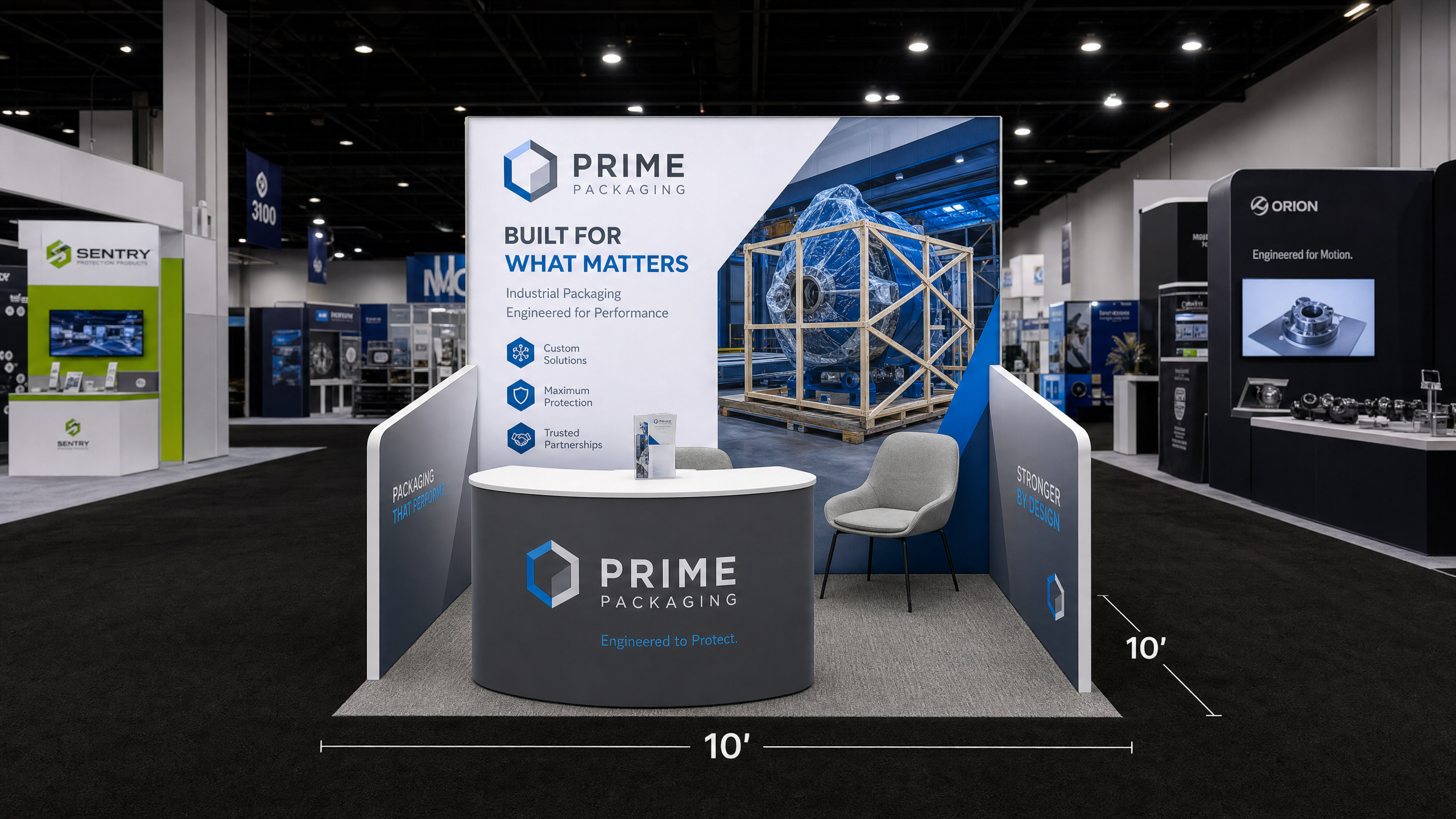 CONEXPO-CON/AGG 10x10 LED Video Wall Booth – Construction Companies - LED exhibit thumbnail