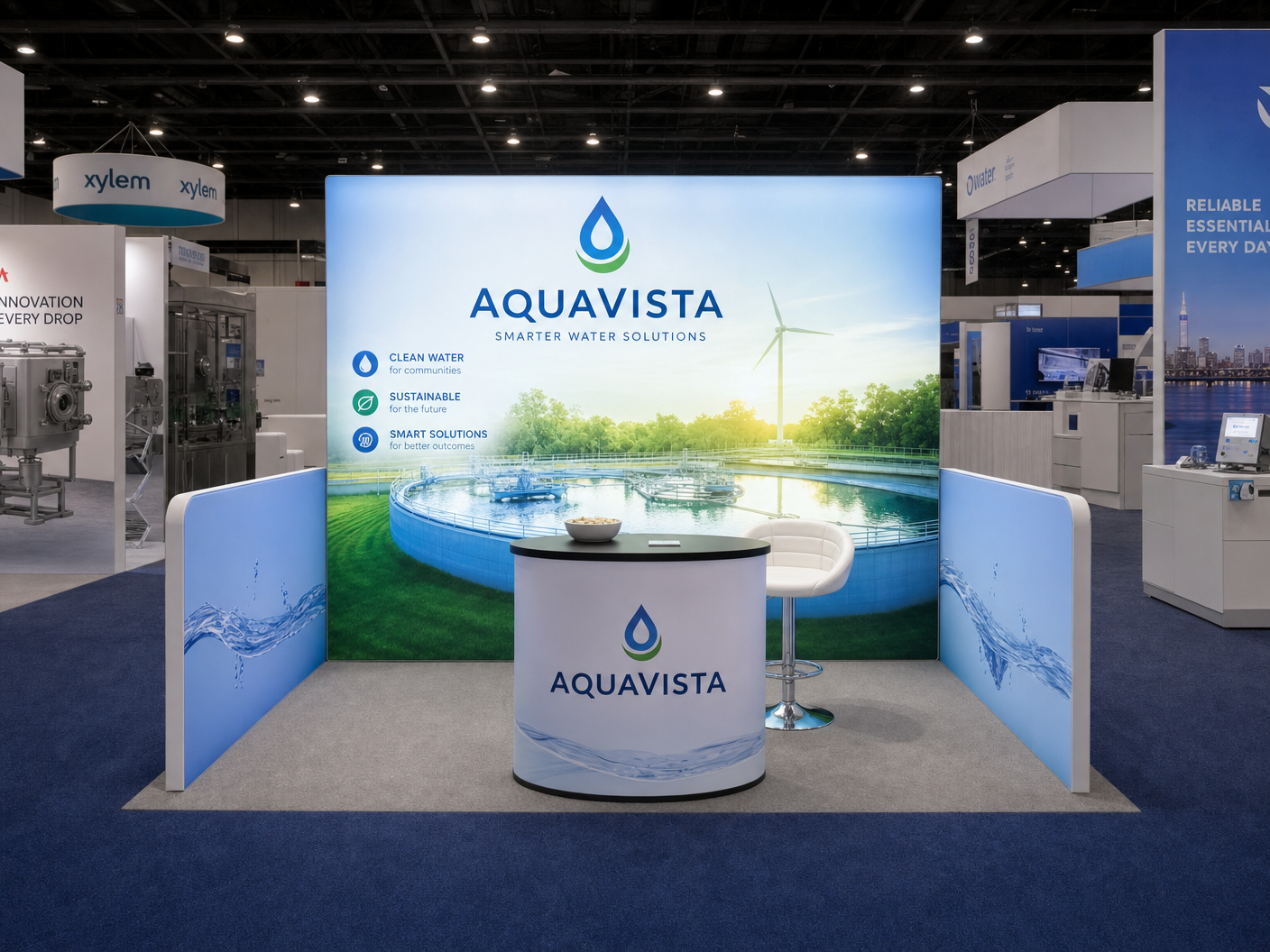 WEFTEC 10x10 LED Wall Exhibit for Water Technology - LED exhibit thumbnail