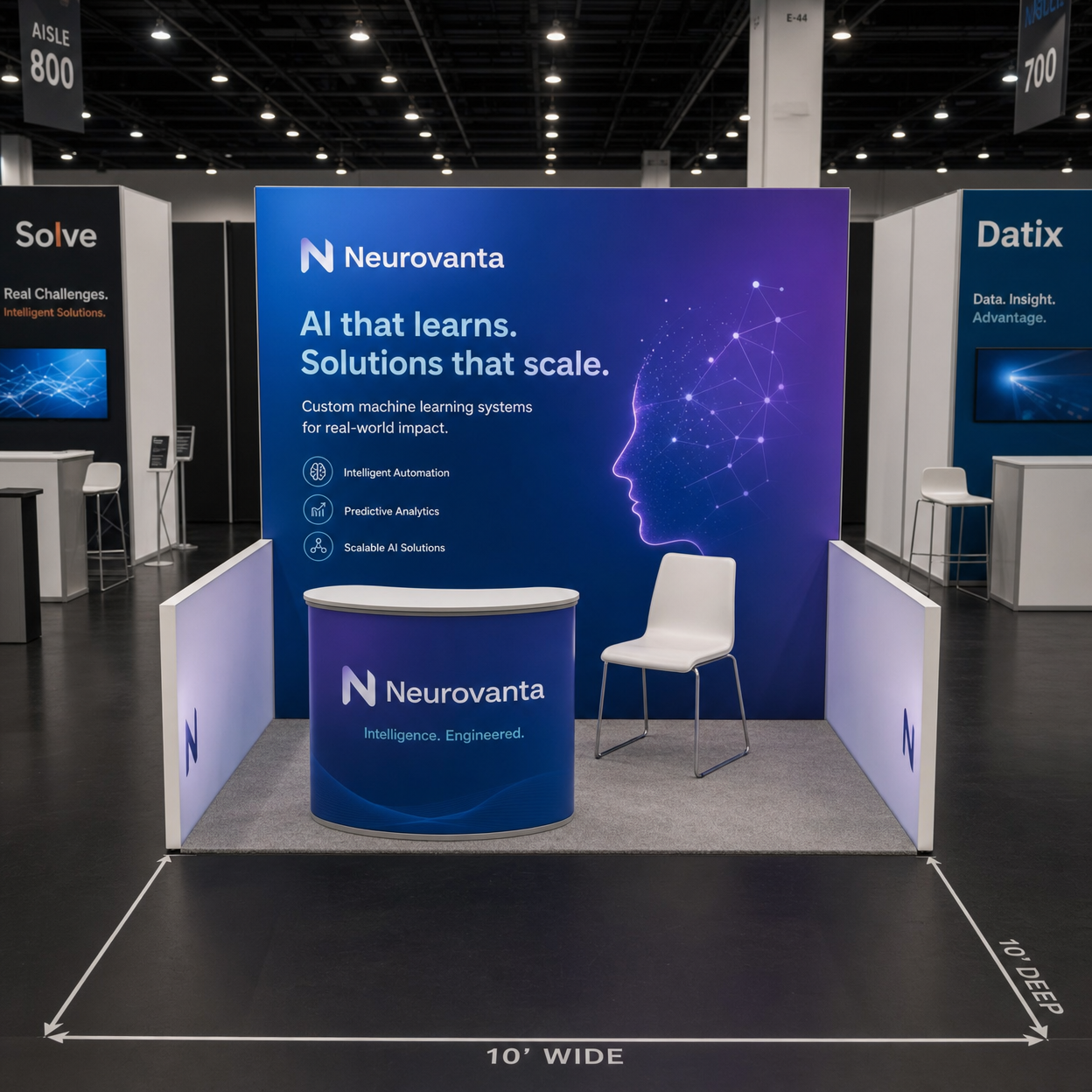 AI Summit 10x10 LED Rental Booth – AI Startups - LED exhibit thumbnail