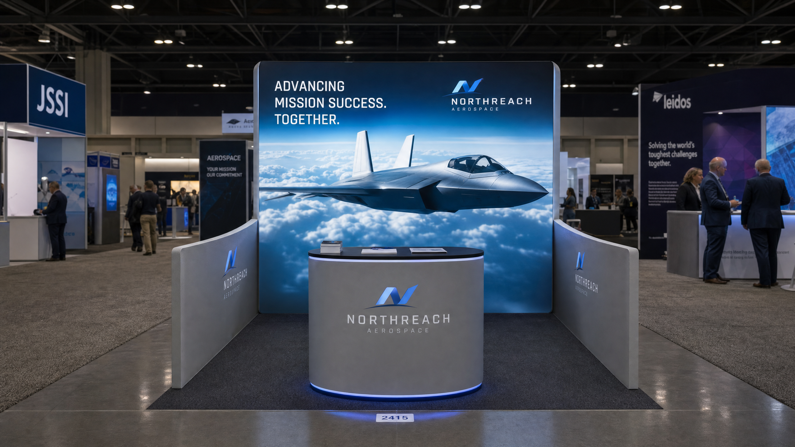 NBAA-BACE 10x10 LED Technology Booth for Aerospace Firms - LED exhibit thumbnail