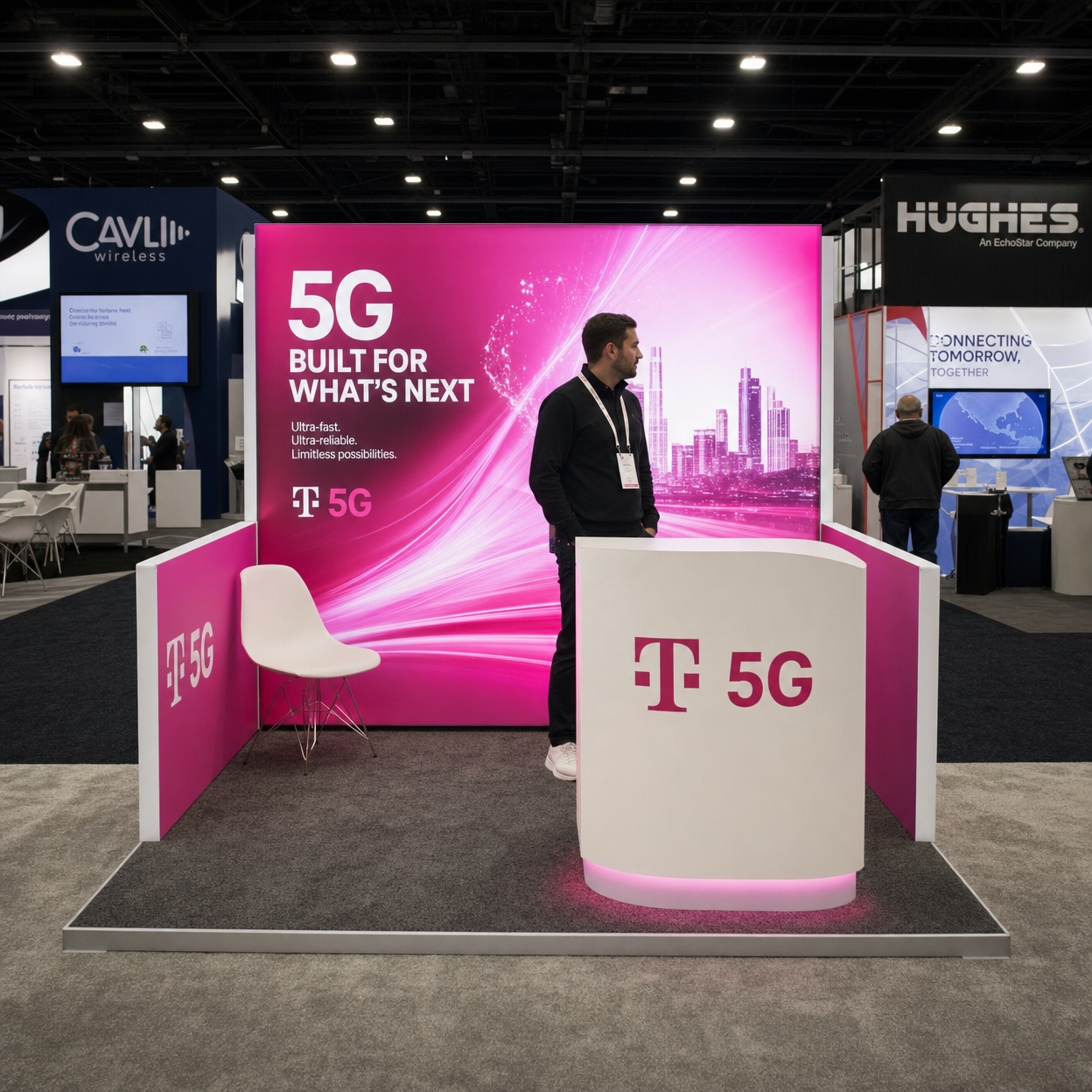 CES 10x10 LED Booth for Telecom Brands - LED booth thumbnail