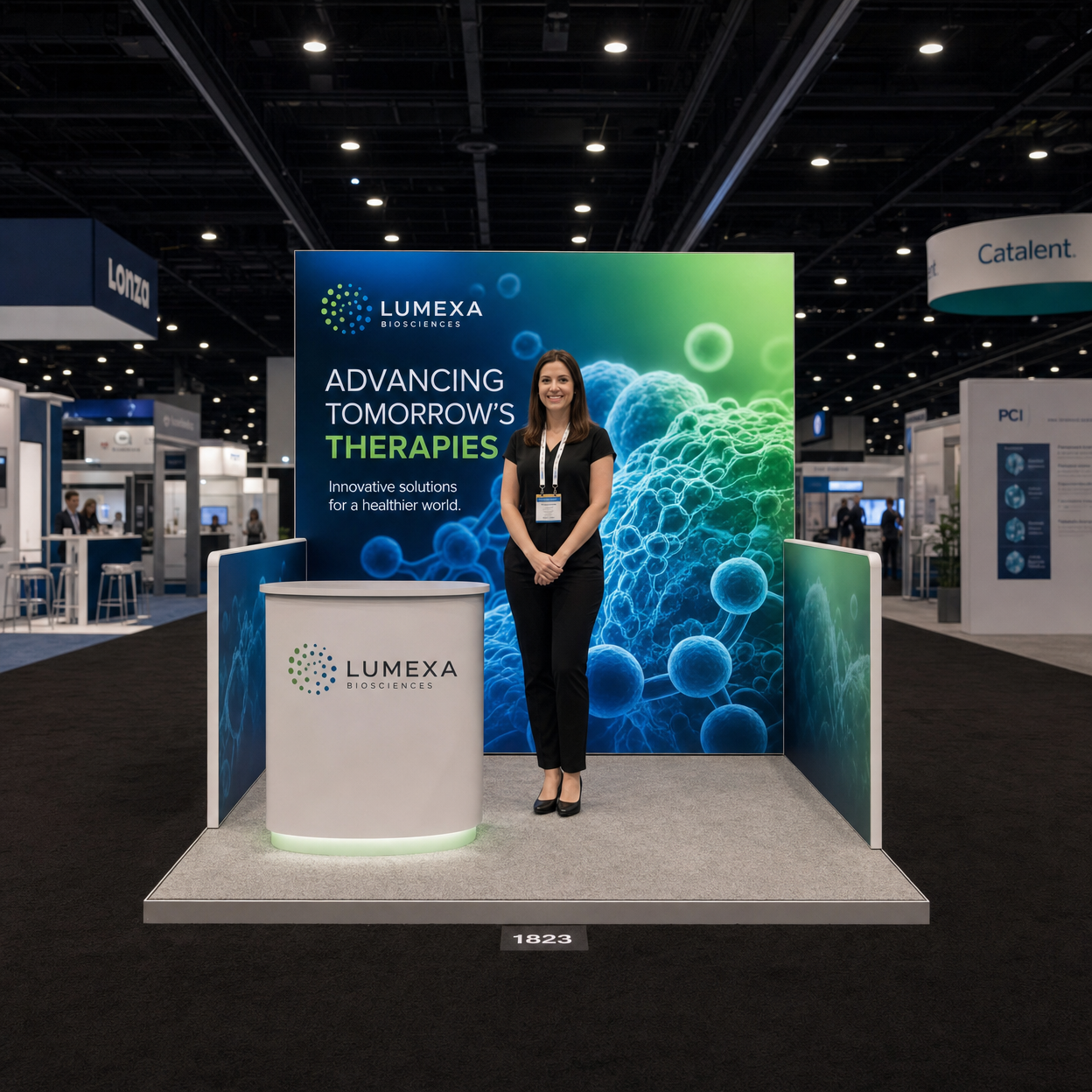 BIO International 10x10 LED Display Booth for Biotech Firms - LED exhibit thumbnail