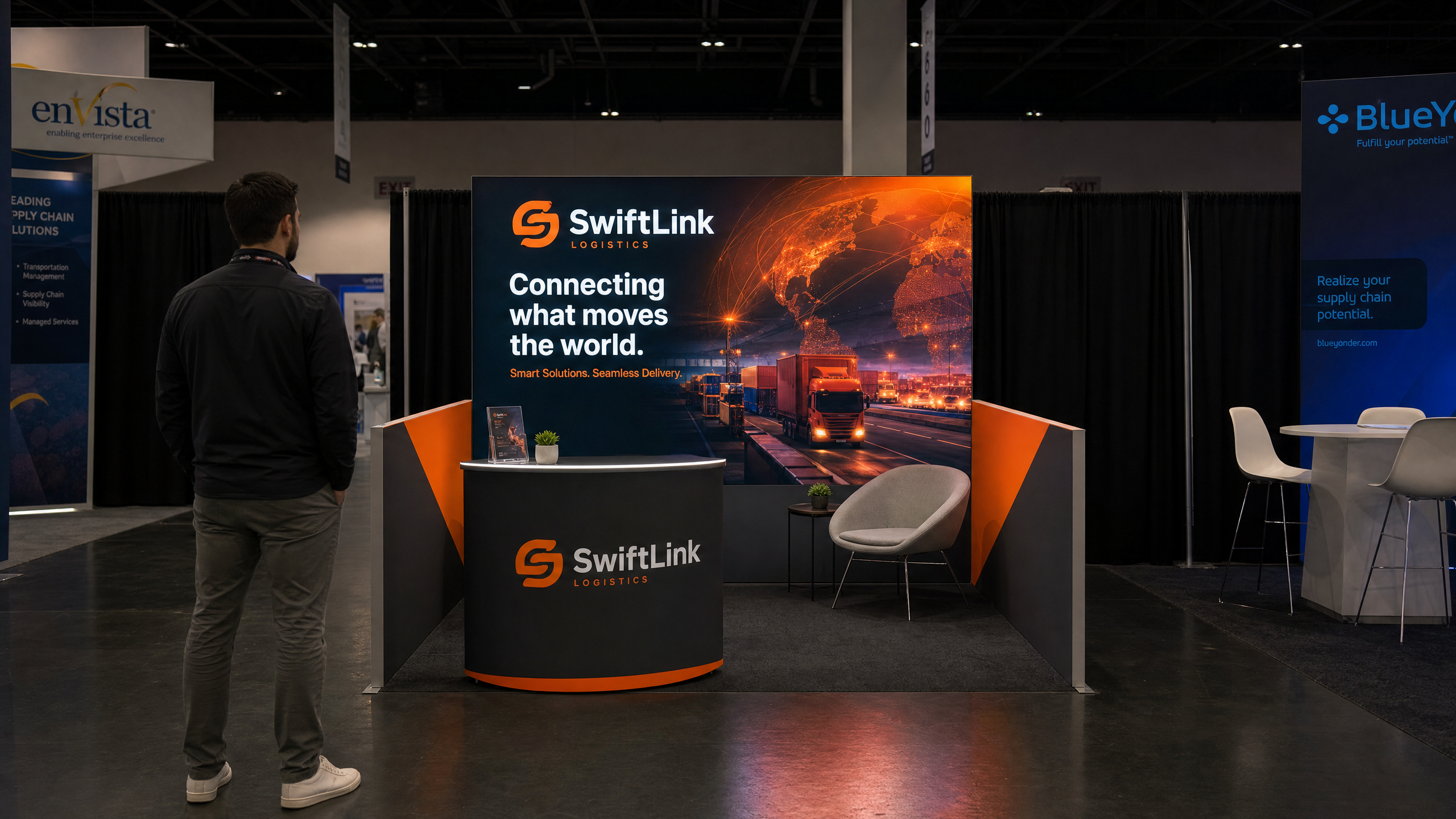 ProMat LED Exhibit – 10x10 Logistics Companies - LED exhibit thumbnail