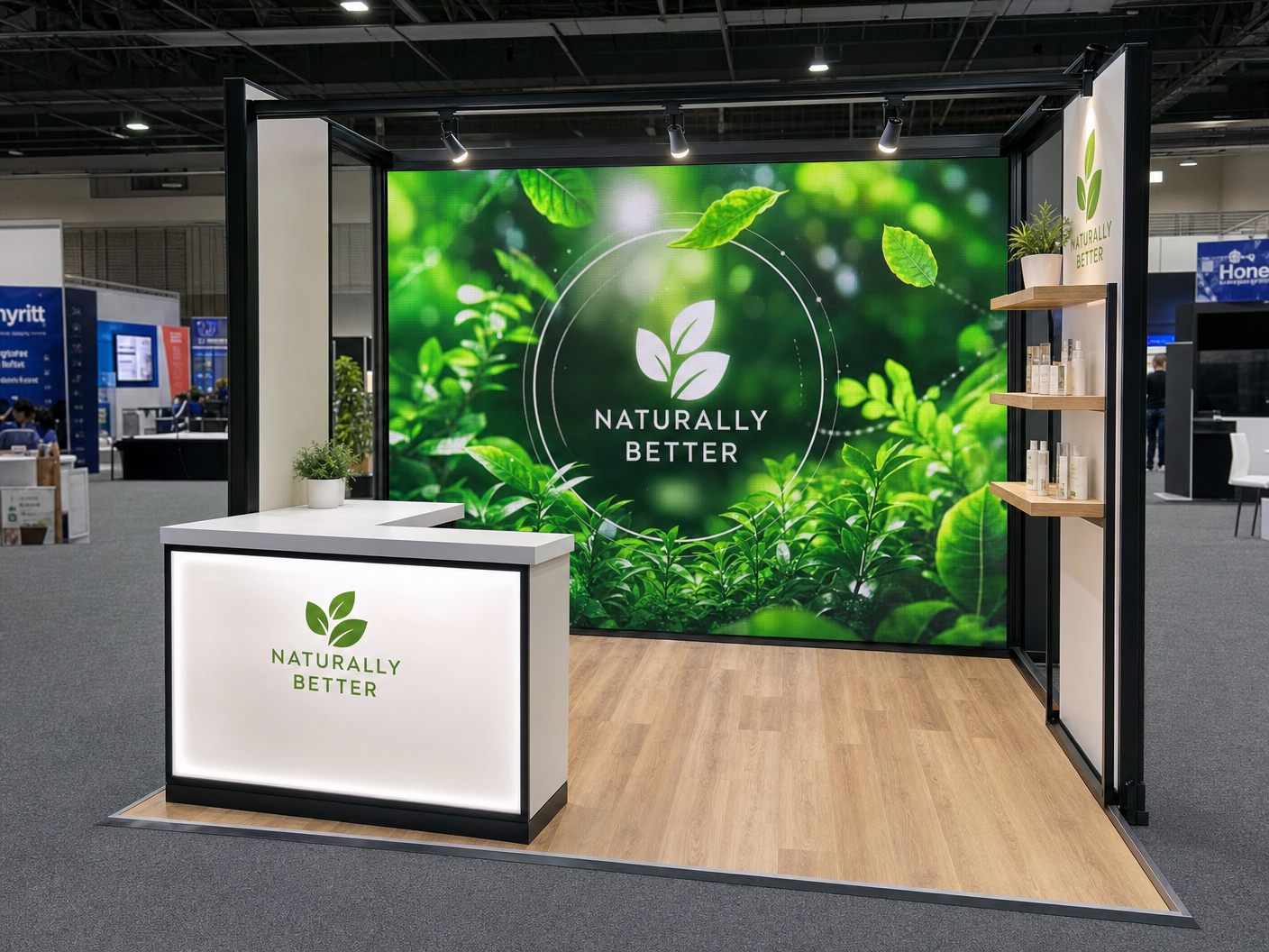 MAGIC 10x10 LED Panel Booth – Beauty Brands - Beauty & Cosmetics LED exhibit