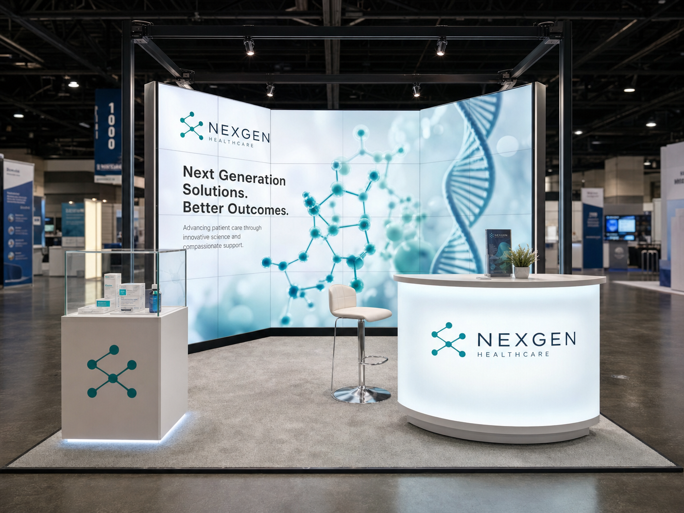 10x10 LED Trade Show Exhibit for NBAA-BACE in Las Vegas - LED exhibit thumbnail