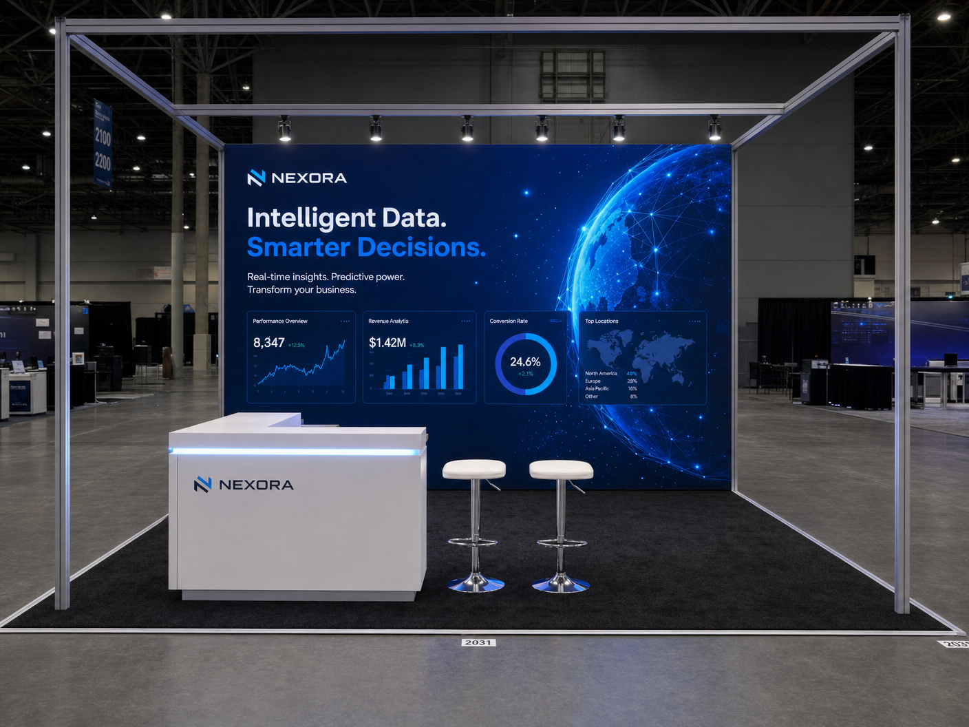 10x10 LED Trade Show Exhibit for PGA Show in Atlanta - LED exhibit thumbnail