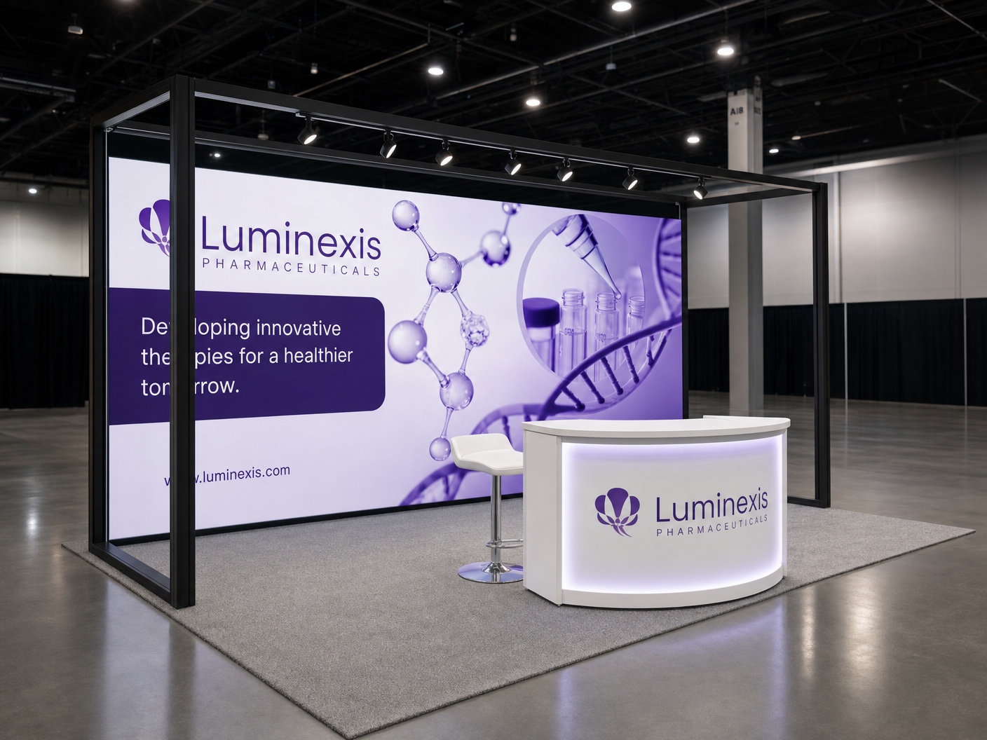 BIO International LED Video Wall Booth – 10x20 Pharma Companies - LED booth thumbnail