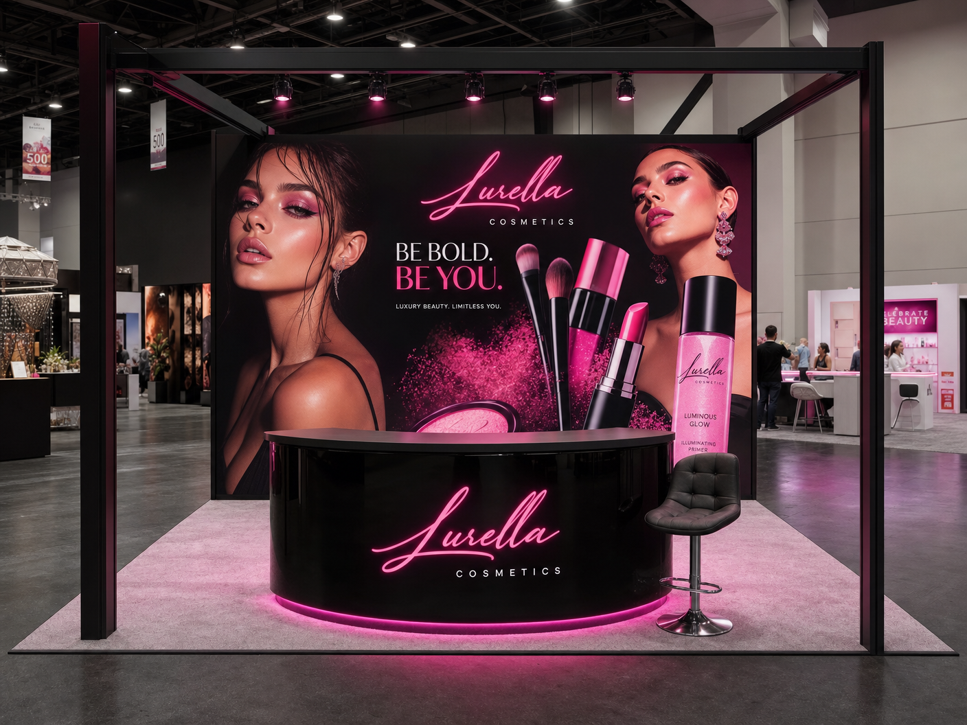 20x20 LED Trade Show Exhibit for NAB Show in Las Vegas - 20x20 LED trade show booth rental Orlando Las Vegas