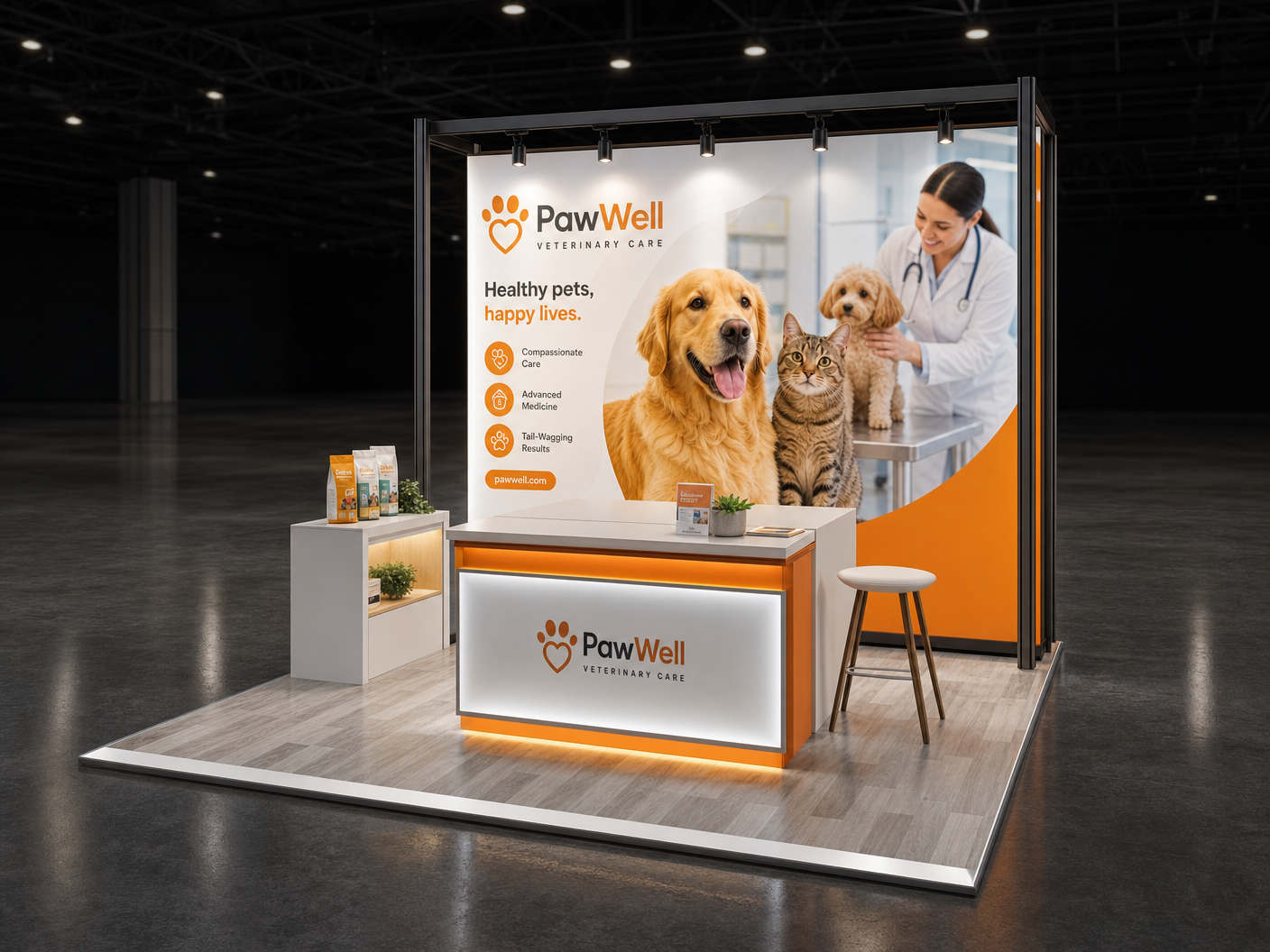 VMX 10x20 LED Panel Booth for Veterinary Brands - Healthcare & Medical LED exhibit