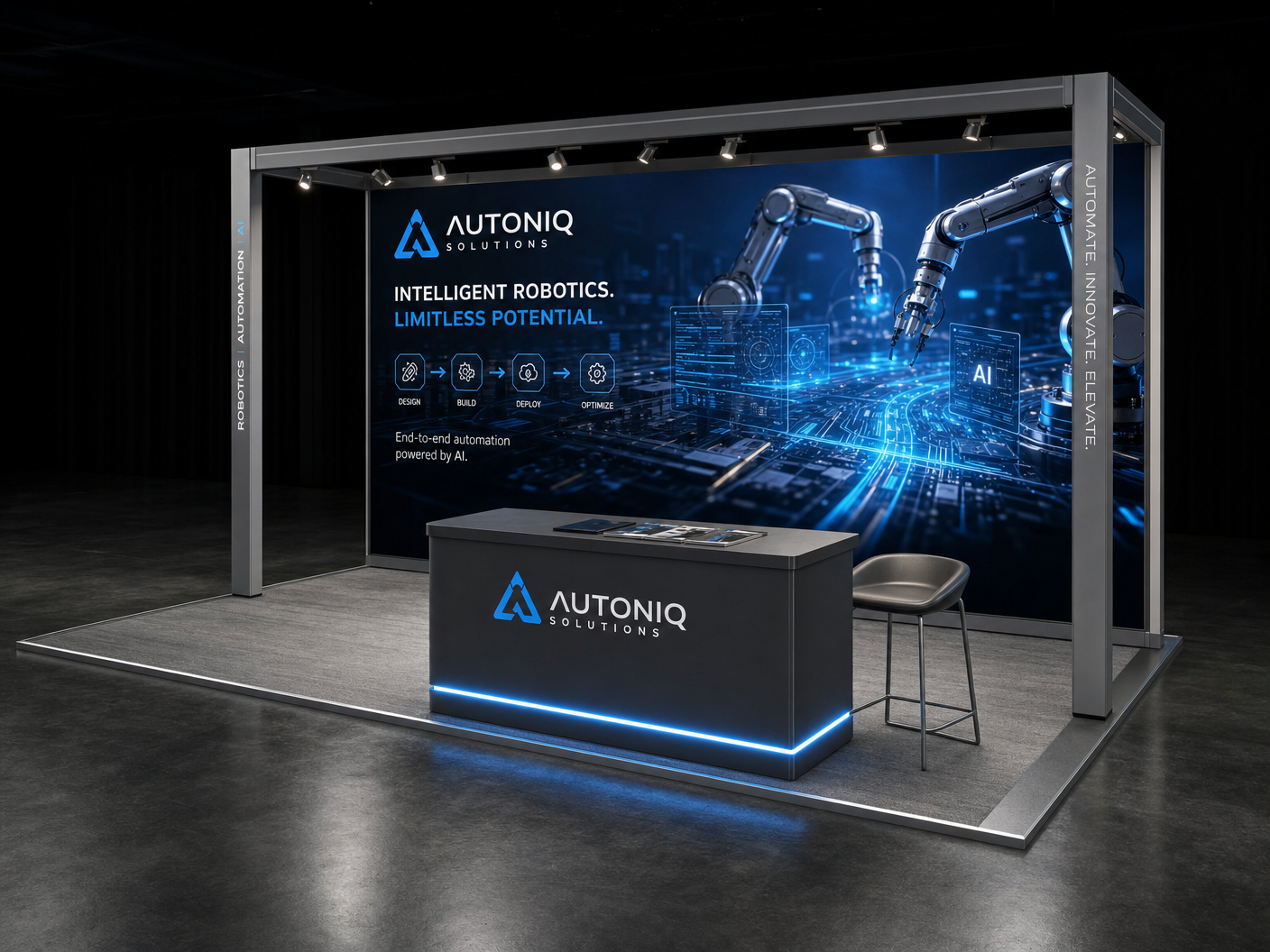InfoComm 20x20 LED Video Wall Booth – Technology Companies - 20x20 LED trade show booth rental Orlando Las Vegas
