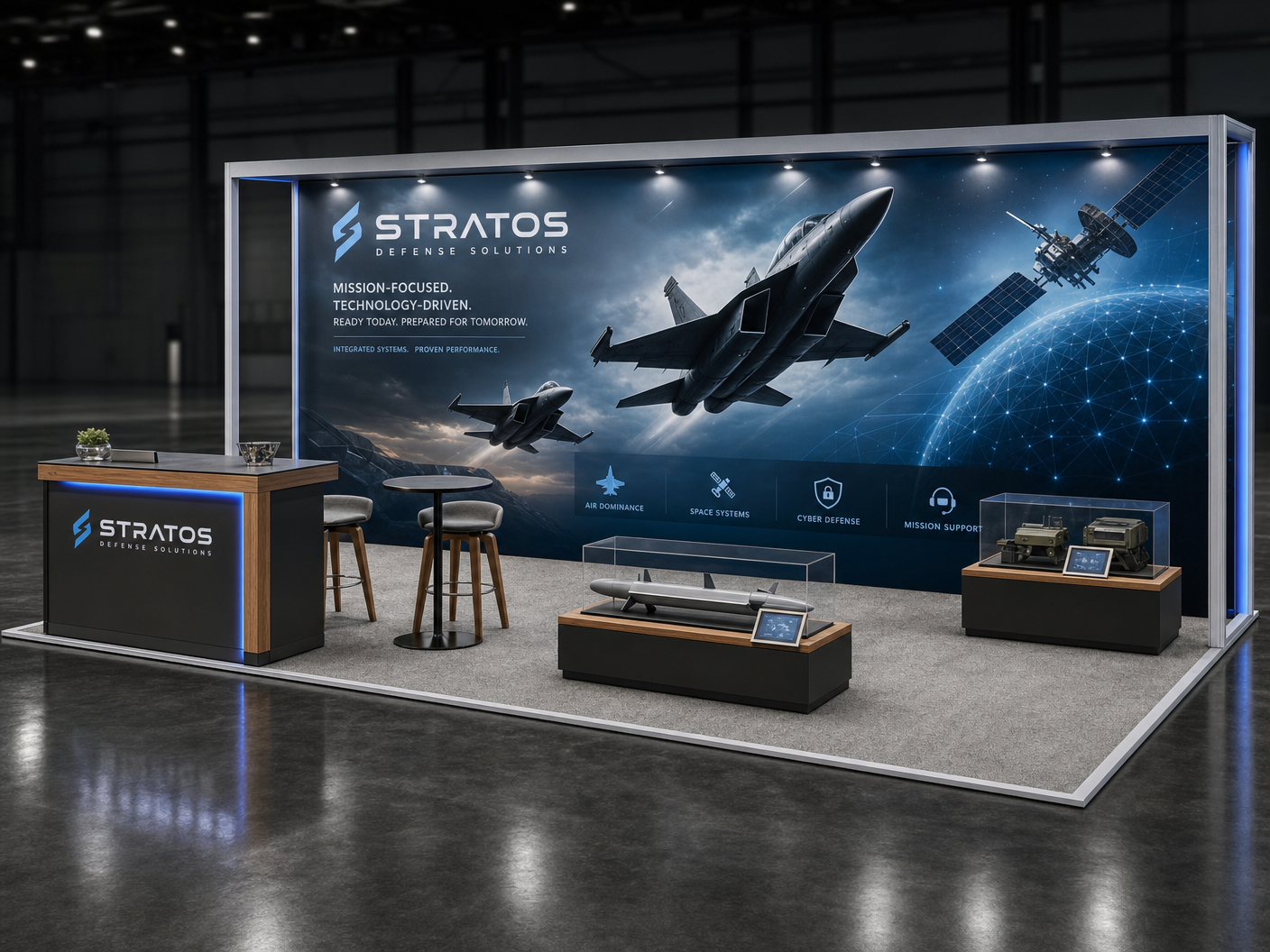 10x40 LED Display Booth for Black Hat in San Diego - LED trade show exhibit rental