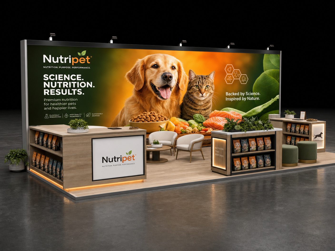 10x30 LED Display Booth for RSA Conference in San Francisco - LED trade show exhibit rental
