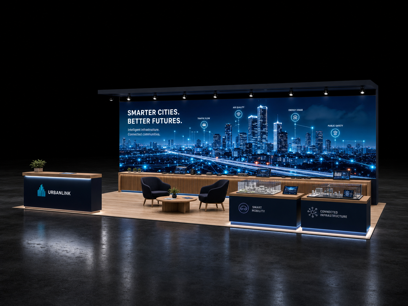 10x40 LED Exhibit for HIMSS in Orlando - 10x40 LED trade show booth rental Orlando Las Vegas