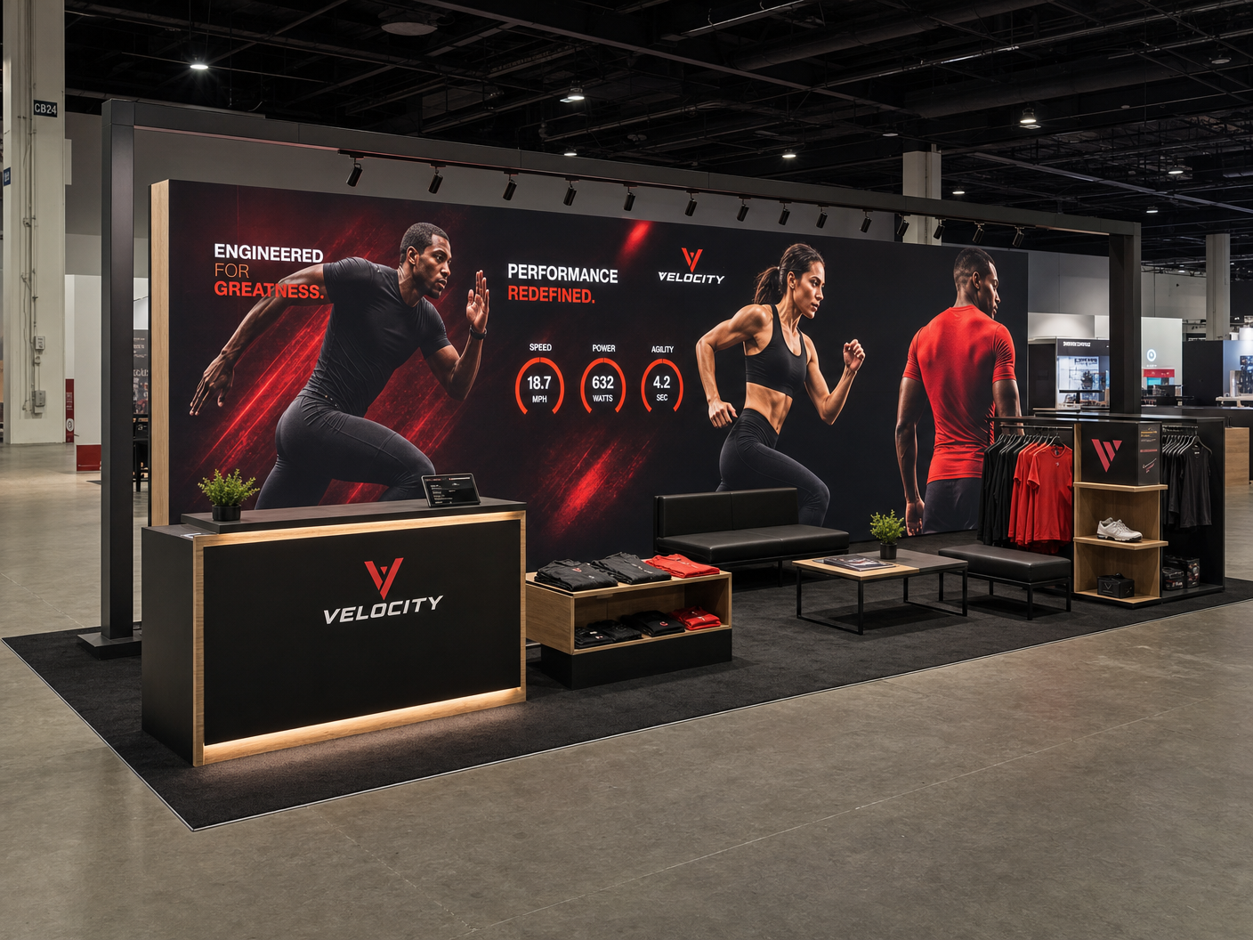 AAPEX 10x30 LED Booth – Automotive Brands - LED trade show exhibit rental