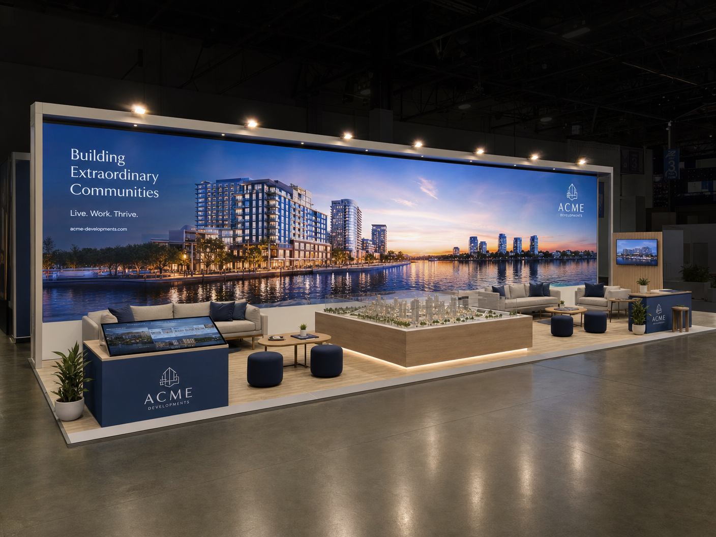 Surf Expo 10x30 LED Video Wall Booth – Industry Companies - LED exhibit thumbnail