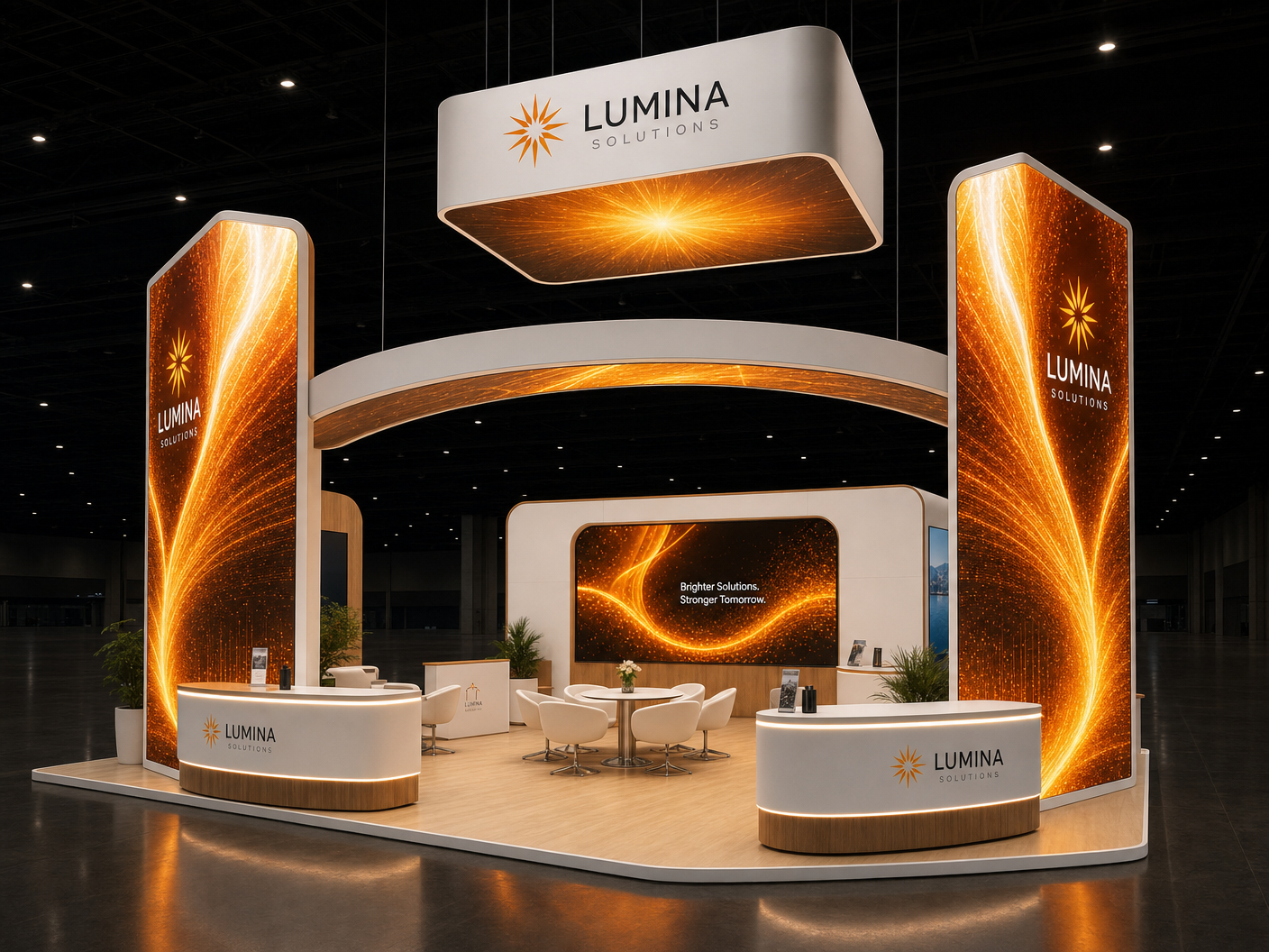 CERAWeek 20x20 LED Booth for Energy Companies - Energy & Sustainability LED exhibit