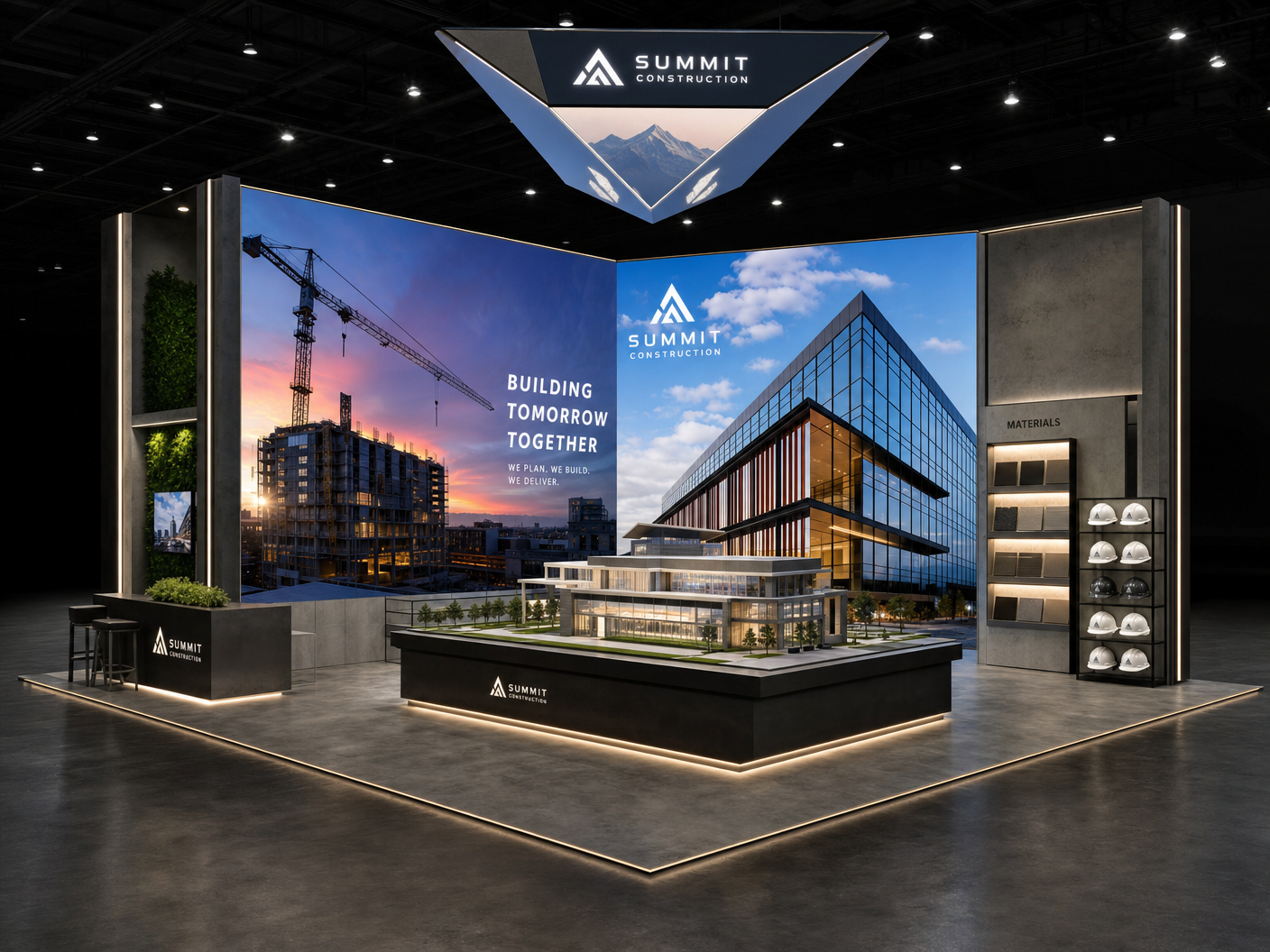 AIA Conference 20x20 LED Display Exhibit – Design Firms - LED trade show exhibit rental