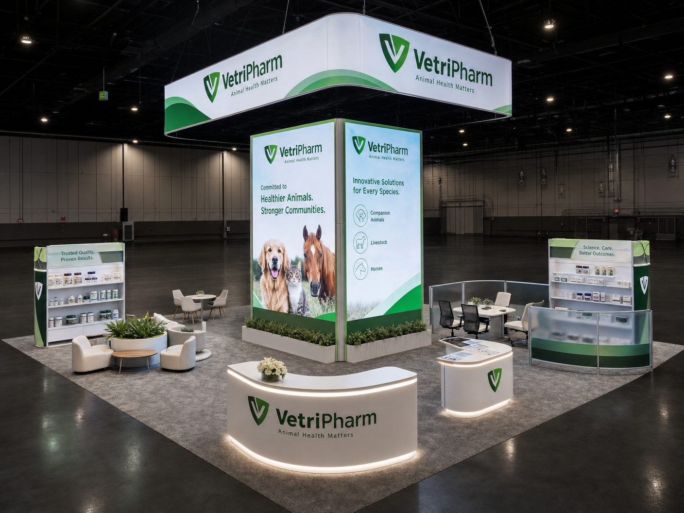 30x30 LED Trade Show Exhibit for FIME in Nashville - LED exhibit thumbnail