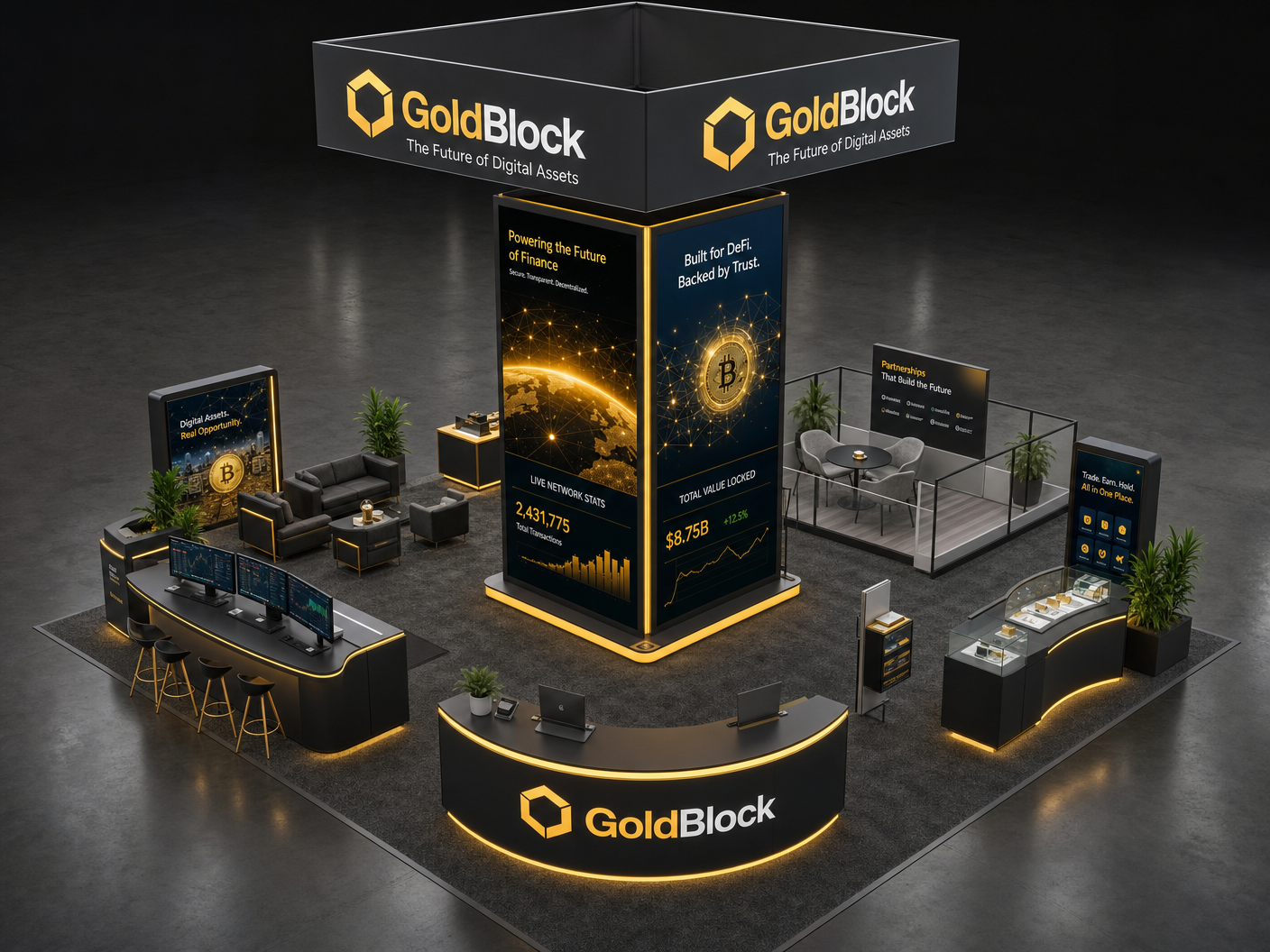 OTC 20x20 LED Video Wall Booth – Energy Companies - LED exhibit thumbnail