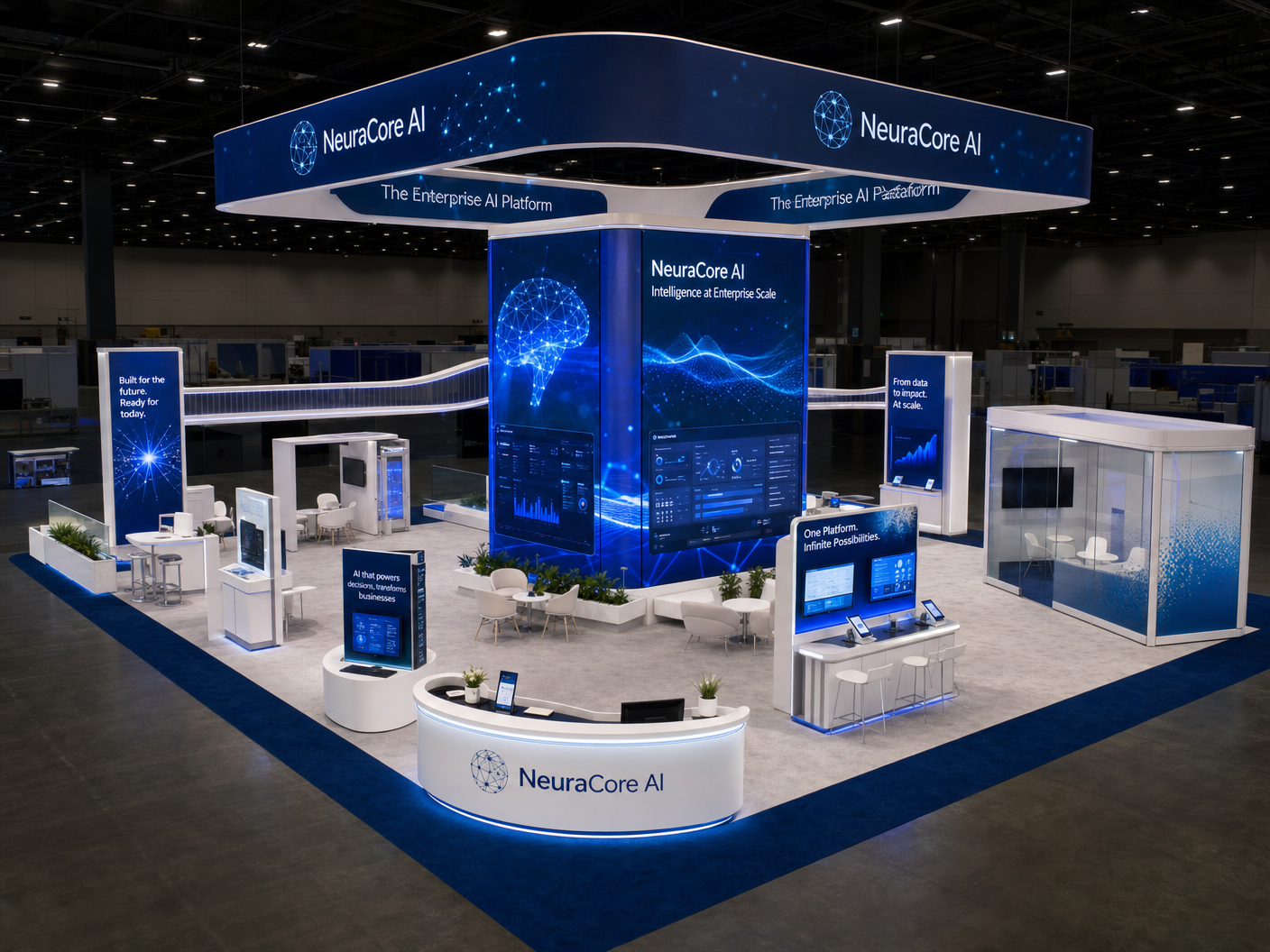 30x30 LED Trade Show Exhibit for Anuga in Miami - LED booth thumbnail