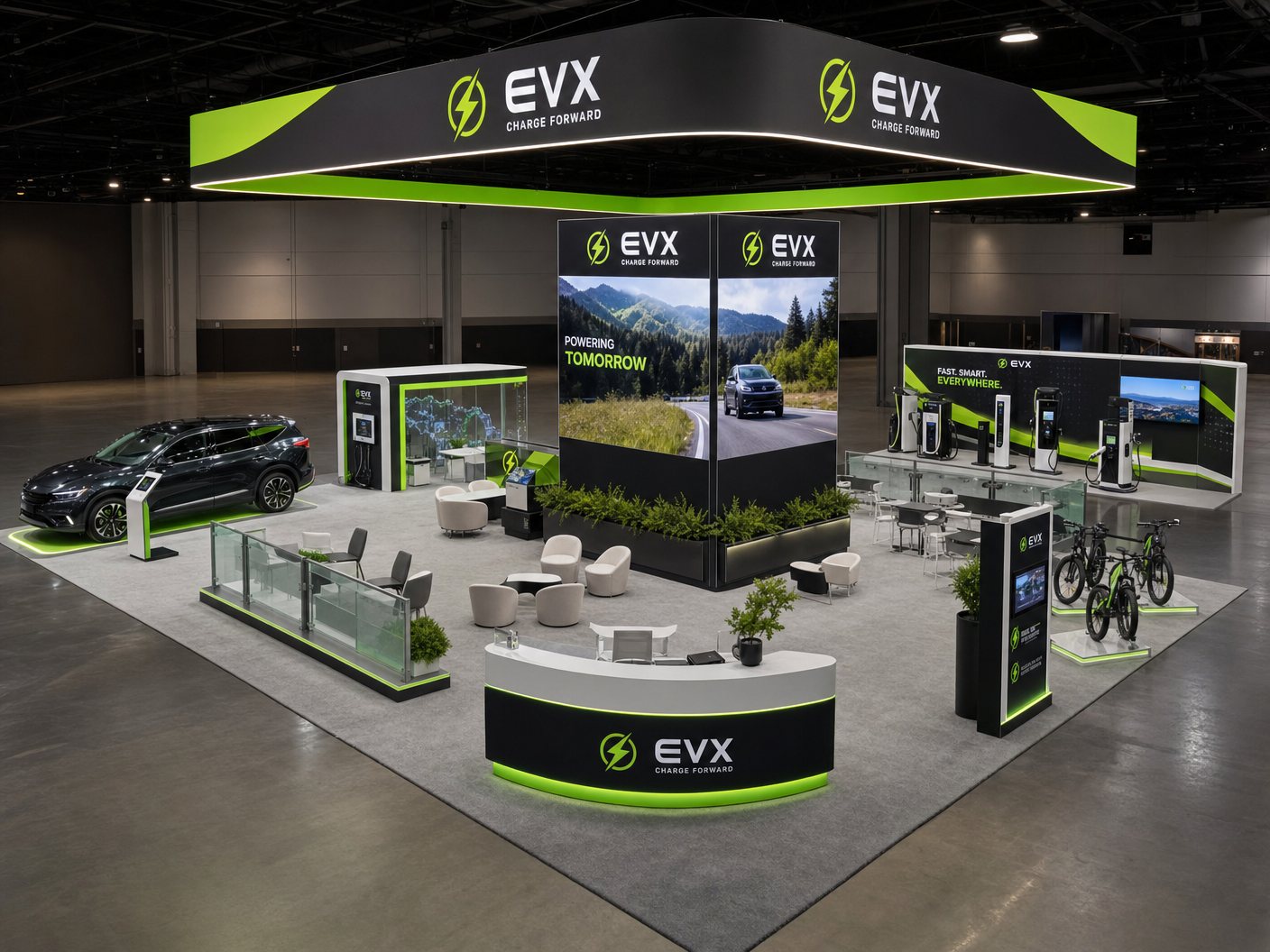 30x30 LED Trade Show Exhibit for CONEXPO-CON/AGG in Las Vegas - LED trade show exhibit rental