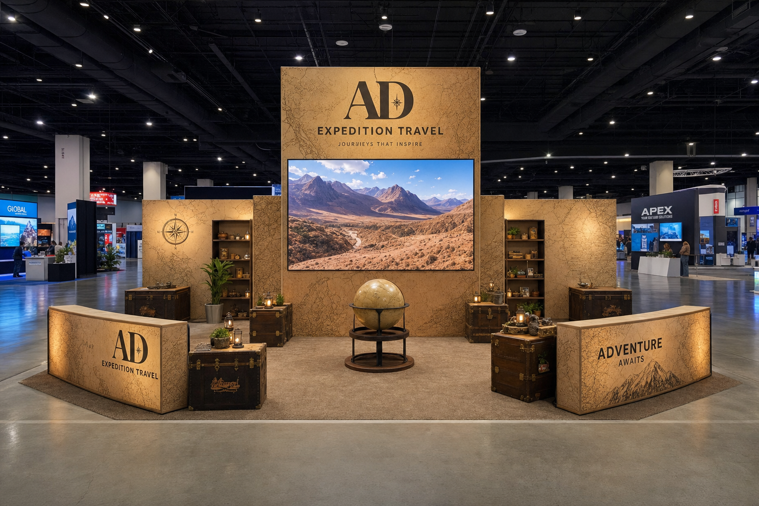 SHOT Show LED Video Wall Booth – 20x30 Sports Brands - LED booth thumbnail