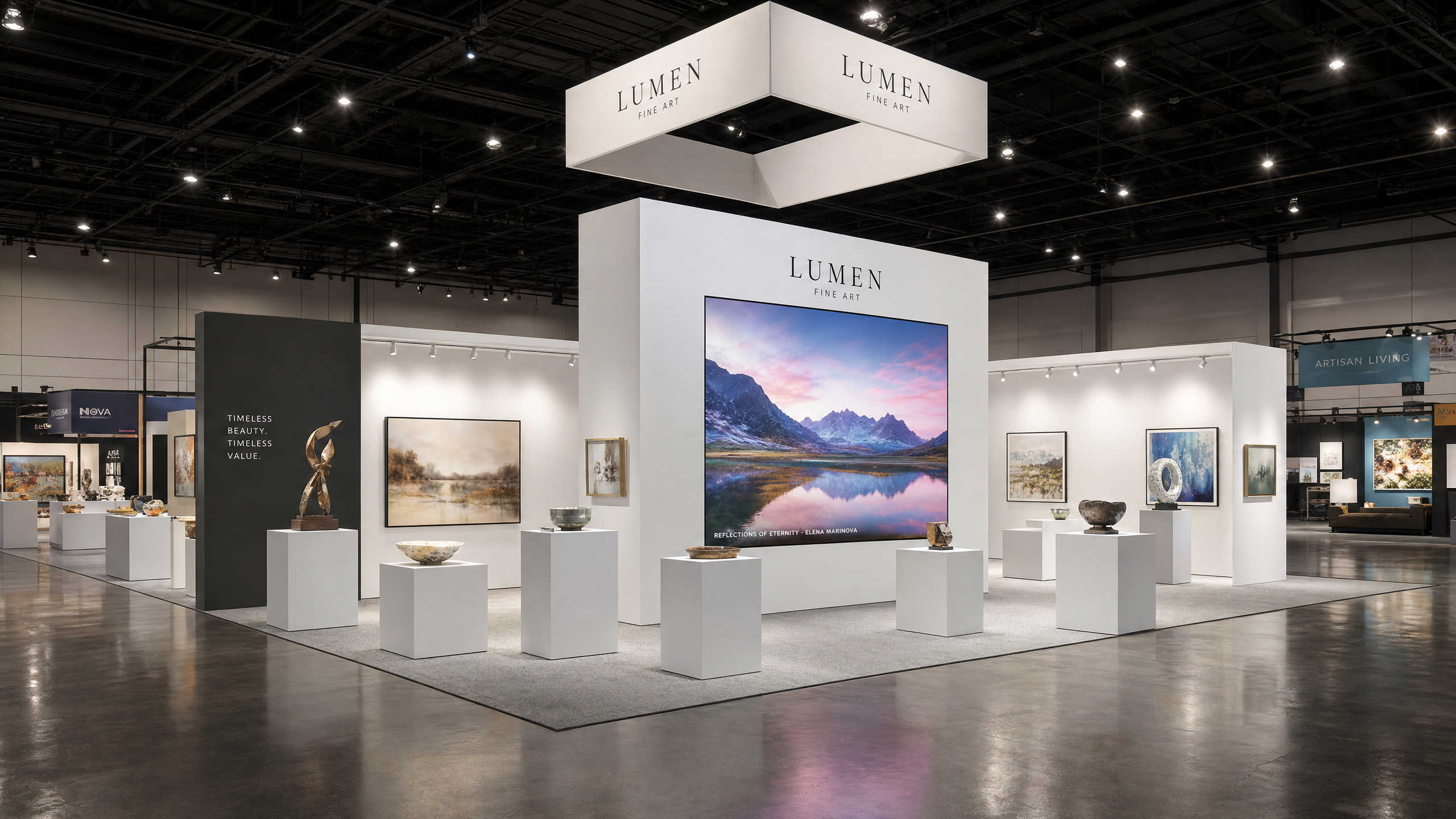 CES 20x30 LED Video Wall Booth for Technology Companies - LED exhibit thumbnail