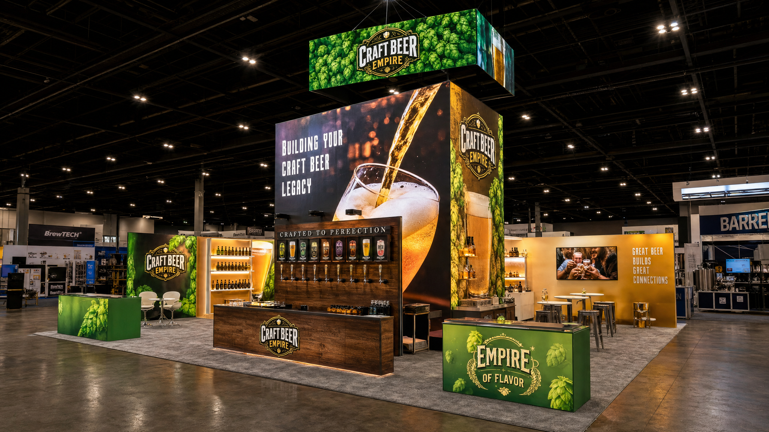 SupplySide West 20x30 LED Wall Exhibit for Beverage Brands - LED exhibit thumbnail