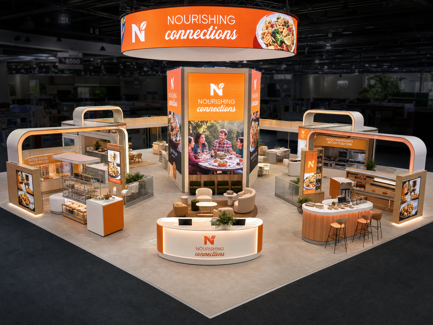 SupplySide West 50x50 LED Display Booth for Beverage Brands - LED exhibit thumbnail