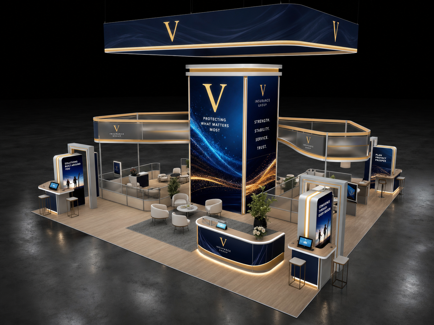 30x30 LED Exhibit Rental for NRA Show Phoenix - LED exhibit thumbnail