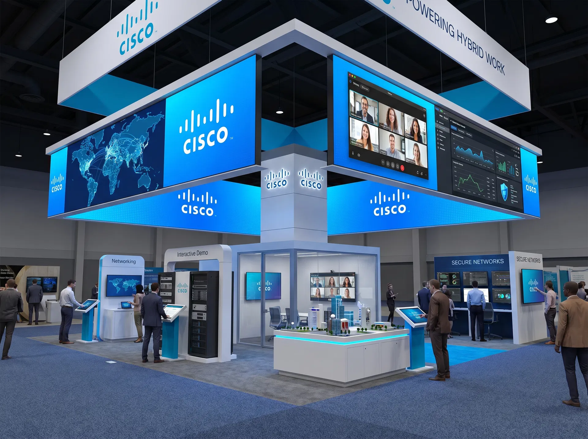 SupplySide West 30x30 LED Video Wall Booth for Technology Companies - LED exhibit thumbnail
