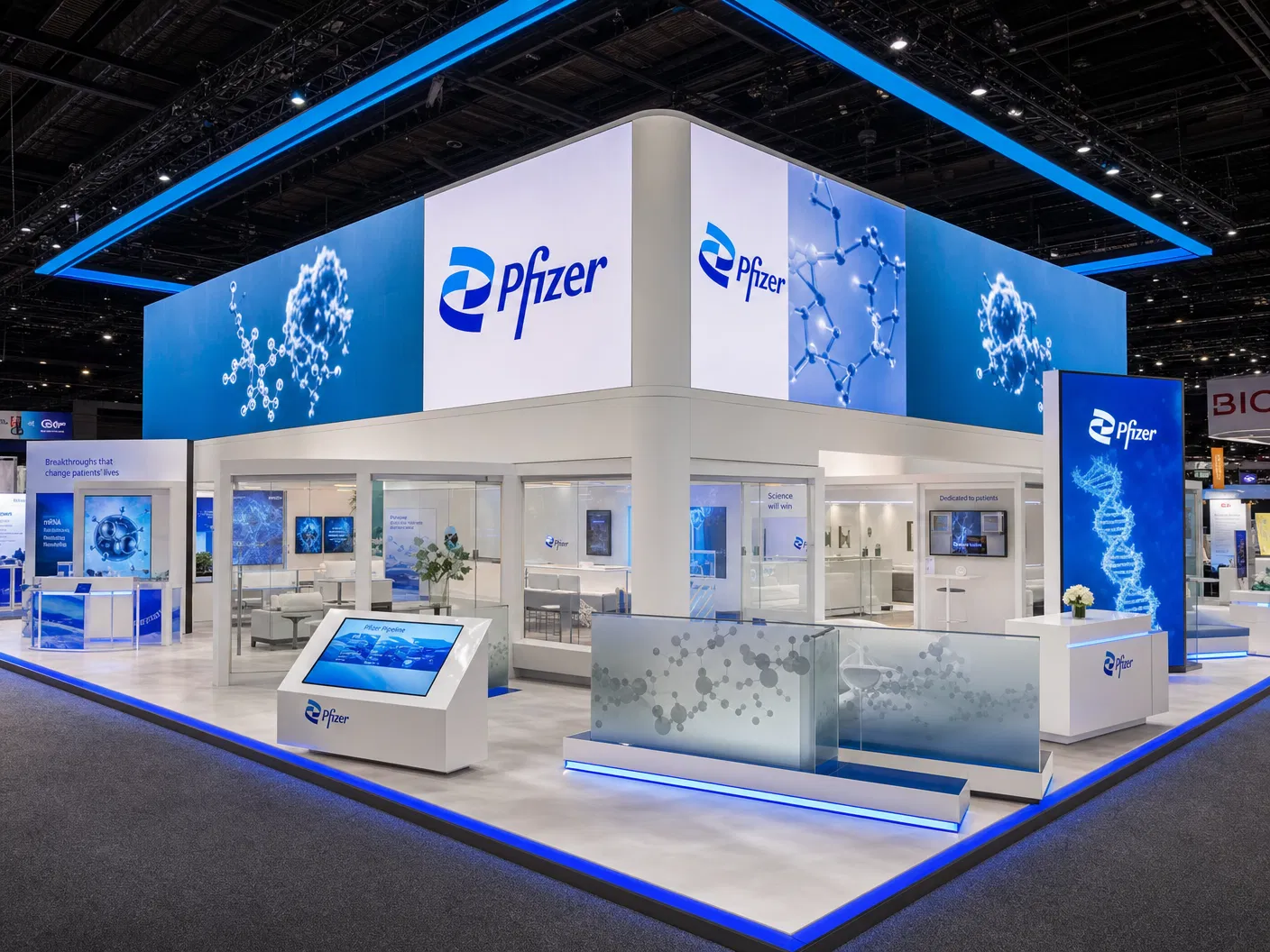 BIO International LED Panel Booth – 30x30 Pharma Companies - LED exhibit thumbnail