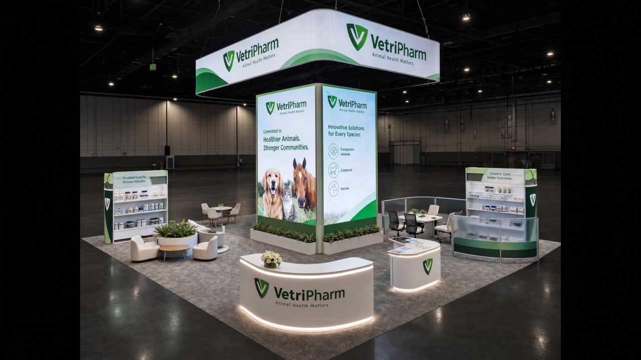 20x20 LED Exhibit Rental for HIMSS Chicago - LED exhibit thumbnail