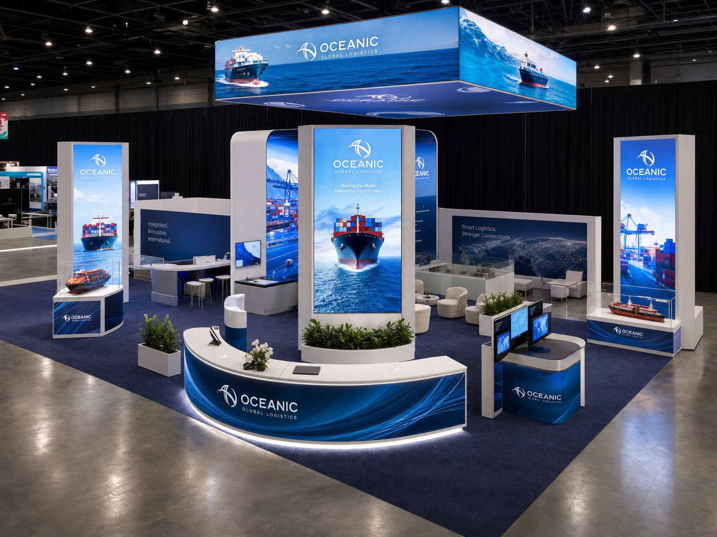 30x40 LED Exhibit Rental for IMTS Chicago - LED exhibit thumbnail