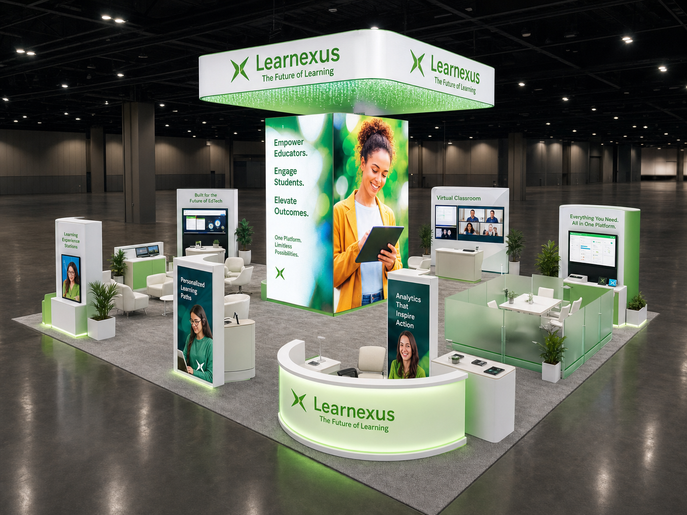 30x40 LED Trade Show Exhibit for G2E in Las Vegas - LED exhibit thumbnail