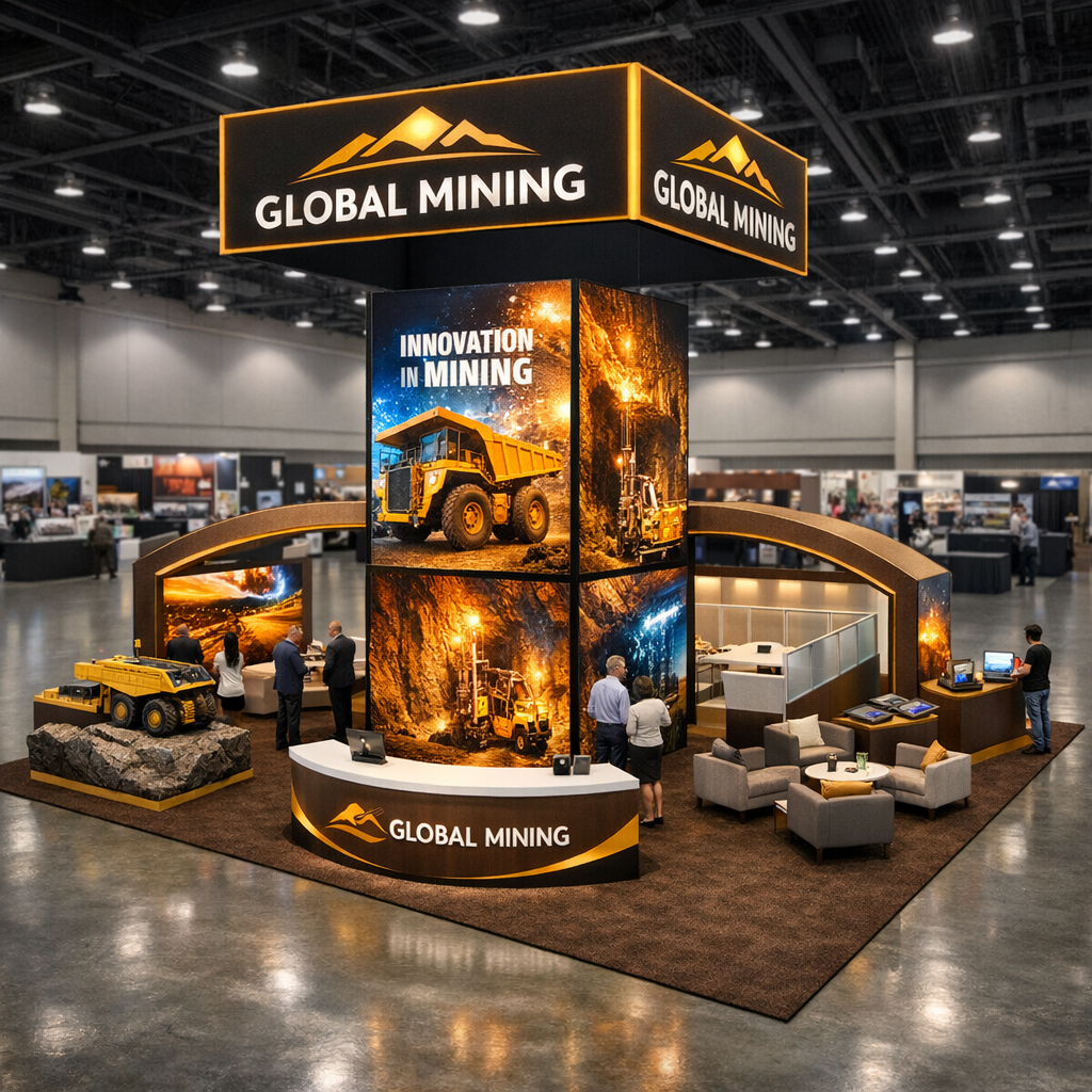 30x40 LED Exhibit Rental for CONEXPO-CON/AGG in Las Vegas - LED exhibit thumbnail