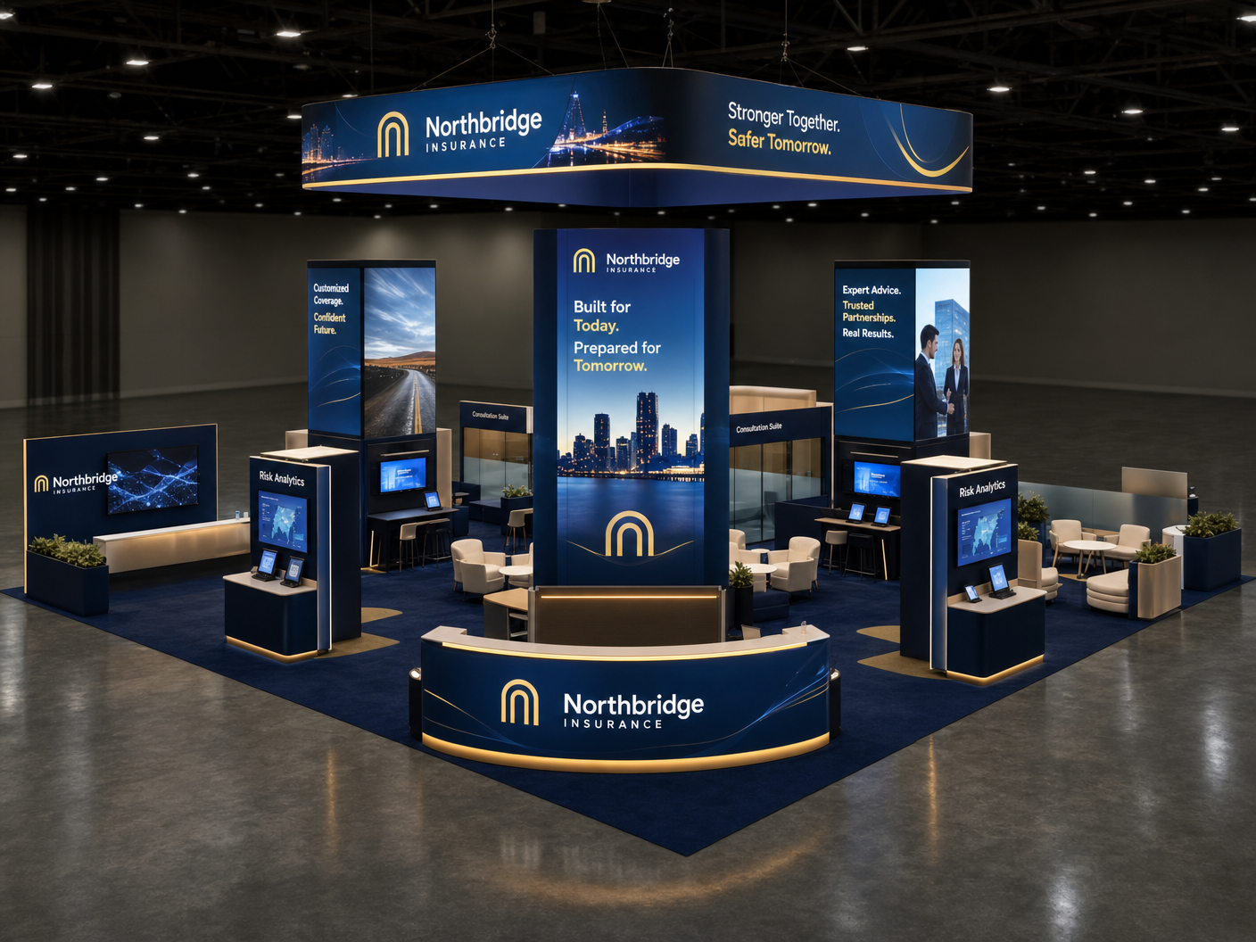 Money20/20 30x40 LED Trade Show Booth – Finance Brands - LED exhibit thumbnail