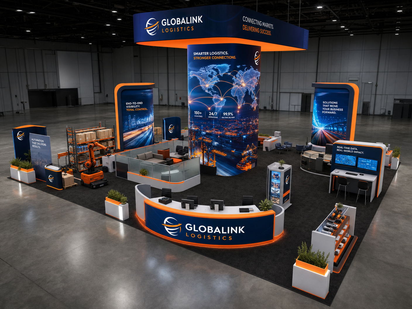 30x40 LED Trade Show Exhibit for IMTS in Chicago - LED exhibit thumbnail