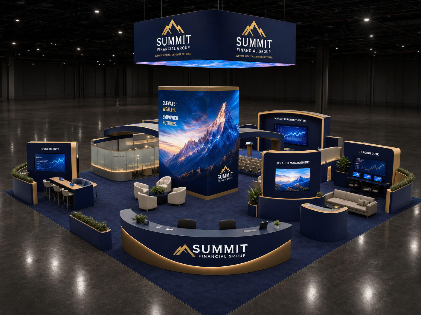 30x30 LED Exhibit Rental for Money20/20 Las Vegas - LED exhibit thumbnail