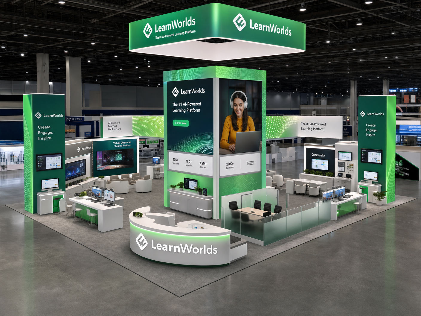 Cloud Computing Conference 40x40 LED Booth – Technology Companies - LED exhibit thumbnail
