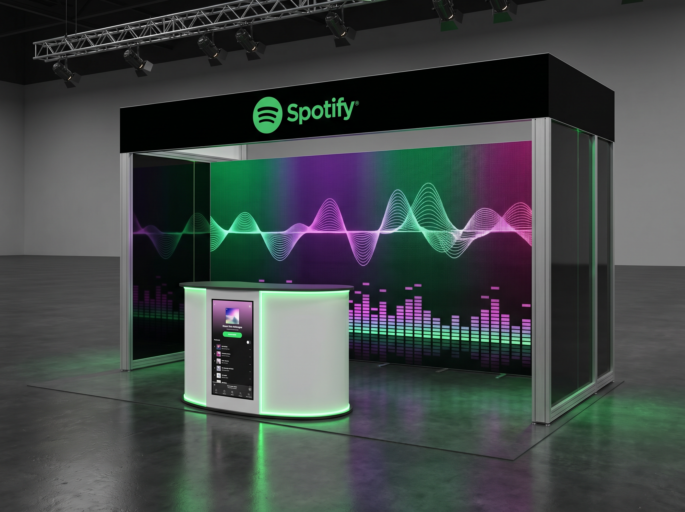10x10 LED Rental Booth for NAB Technology Companies - LED trade show exhibit rental