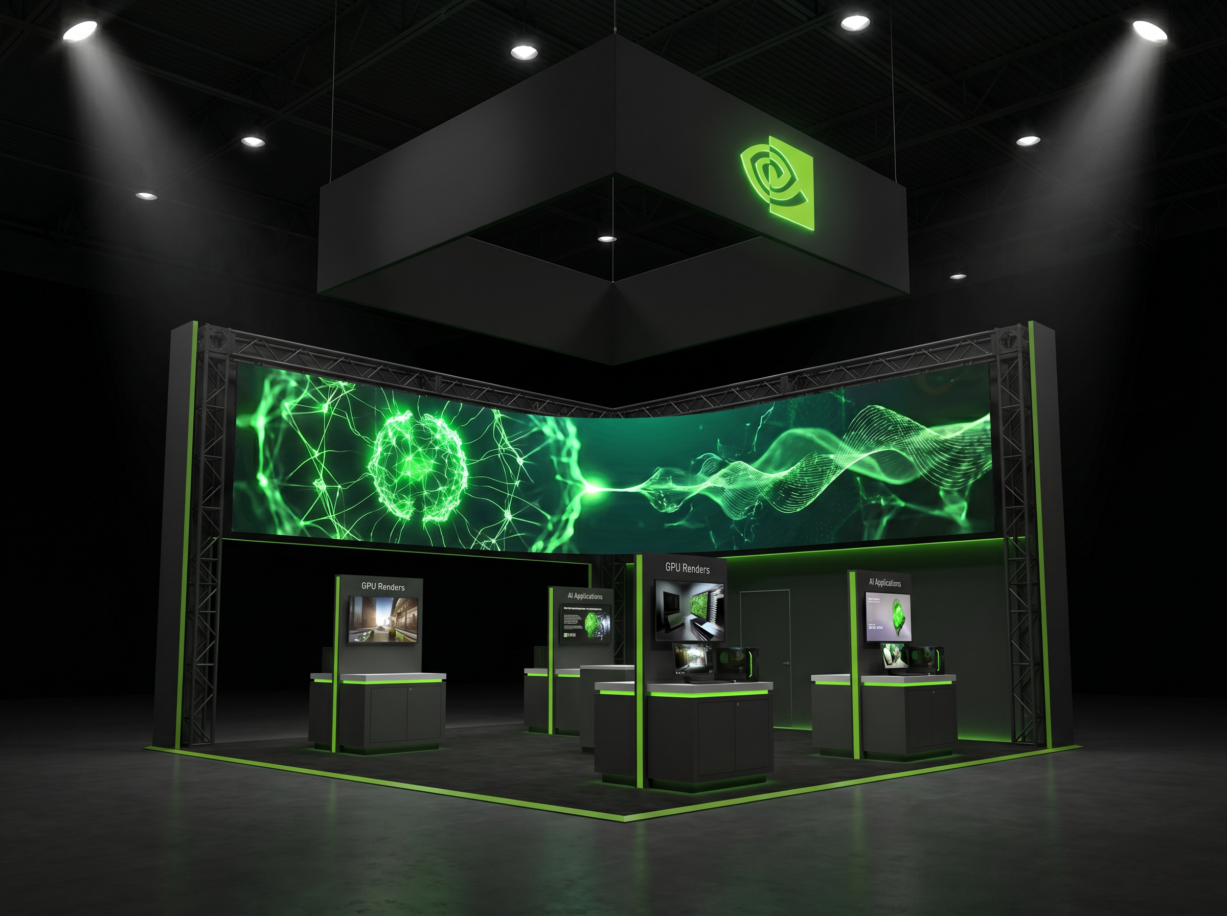 InfoComm LED Exhibit – 20x20 Technology Companies - LED trade show exhibit rental