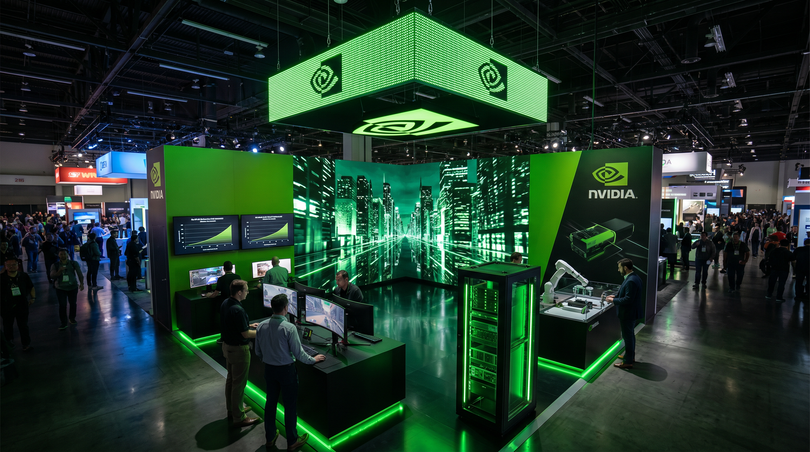 AAPEX 20x20 LED Video Wall Booth in Denver - LED exhibit thumbnail