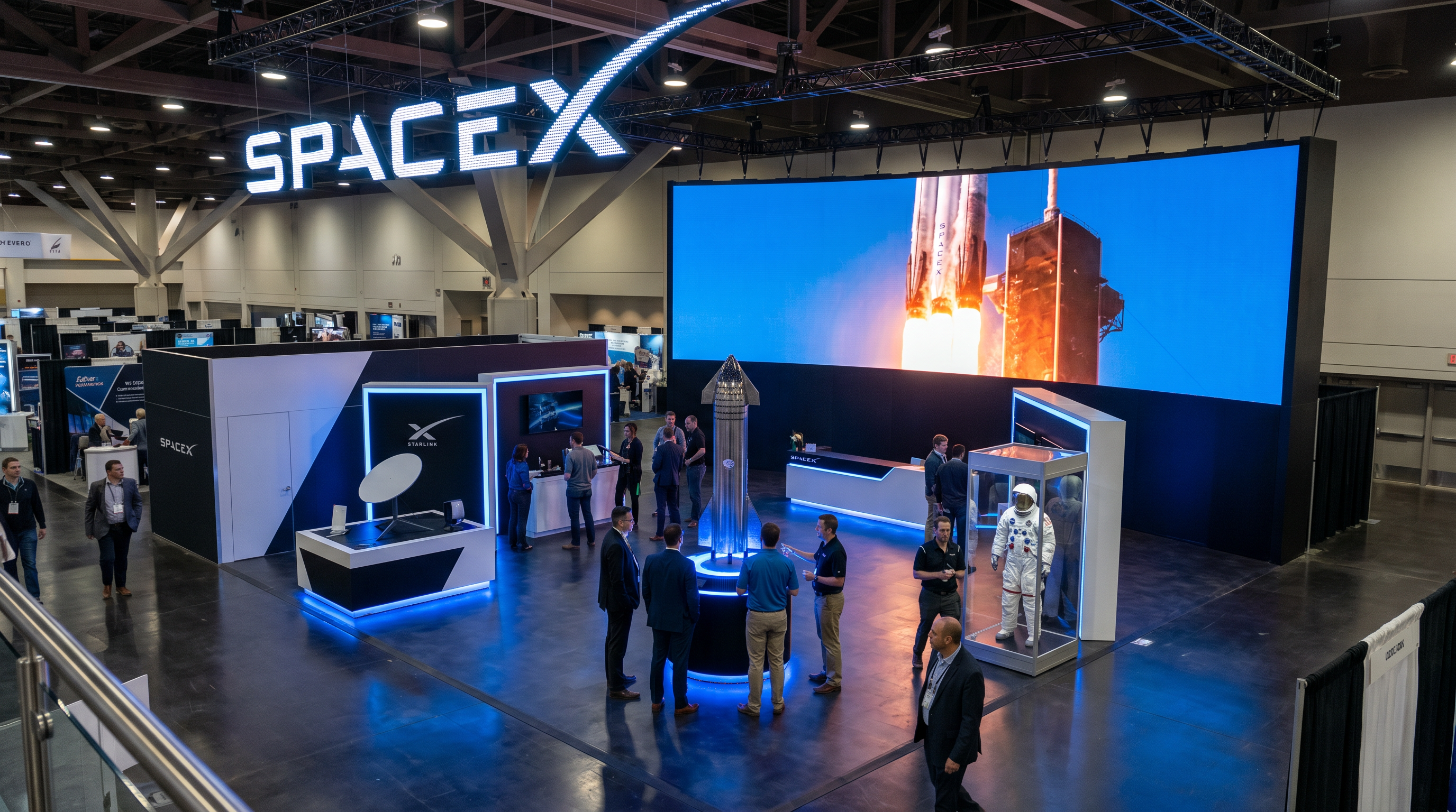 30x30 LED Exhibit Rental for Hannover Messe Austin - LED exhibit thumbnail
