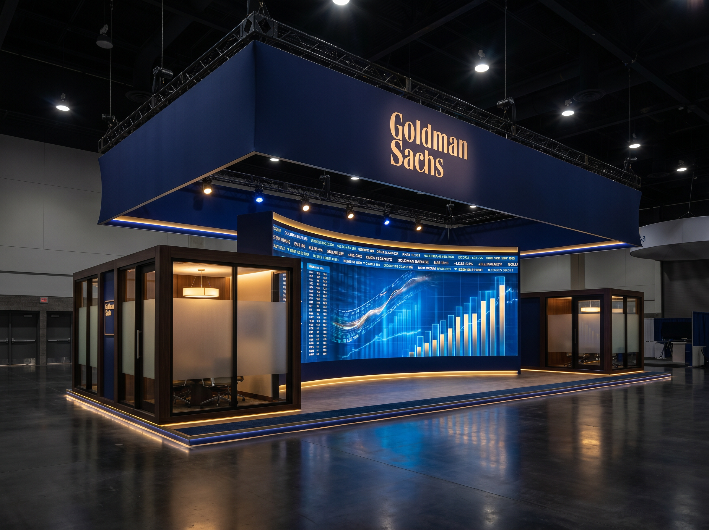 20x20 LED Exhibit Rental for Finovate Nashville - LED exhibit thumbnail