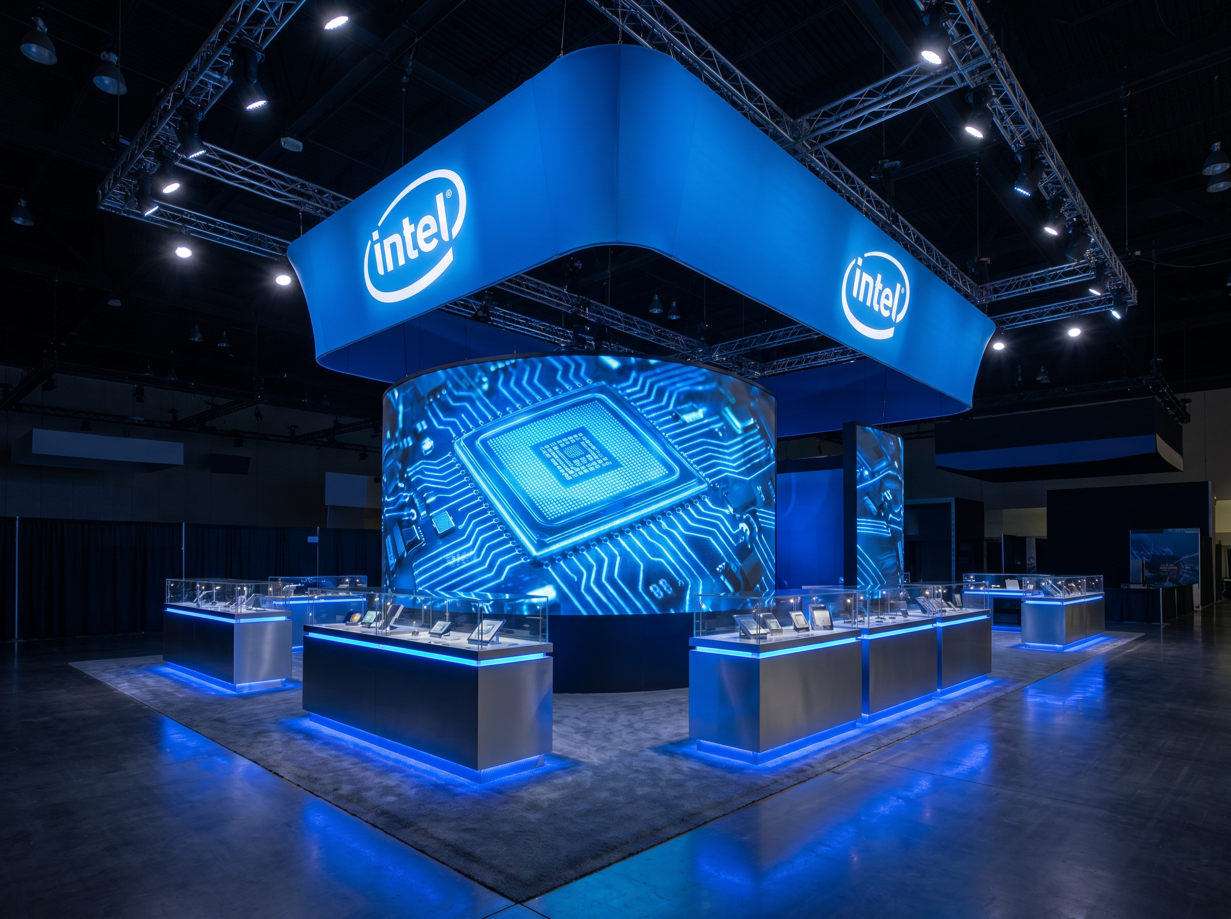20x20 LED Trade Show Exhibit for Mobile World Congress in Dallas - LED exhibit thumbnail