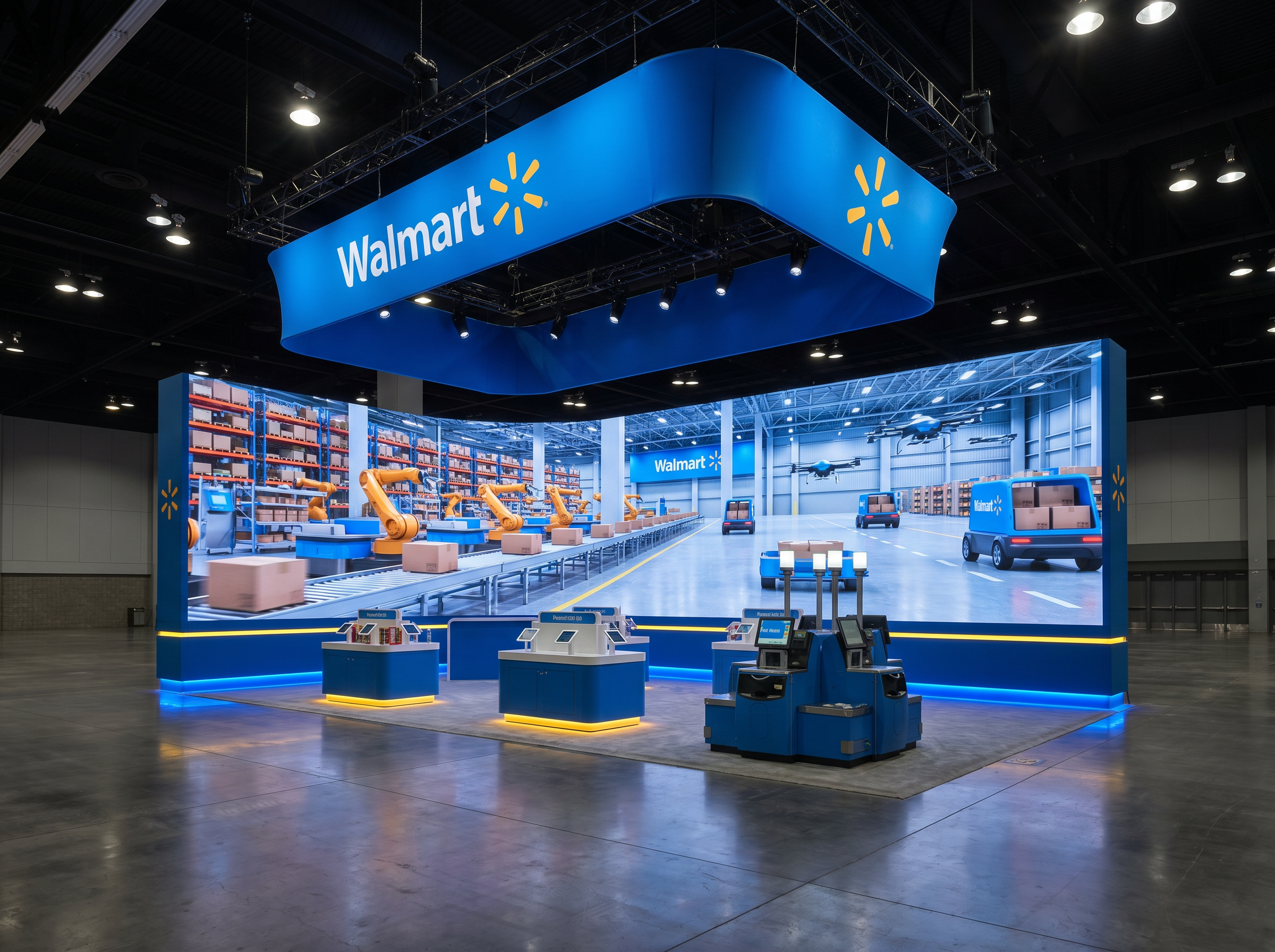 20x20 LED Trade Show Exhibit for Paris Air Show in Dallas - LED exhibit thumbnail