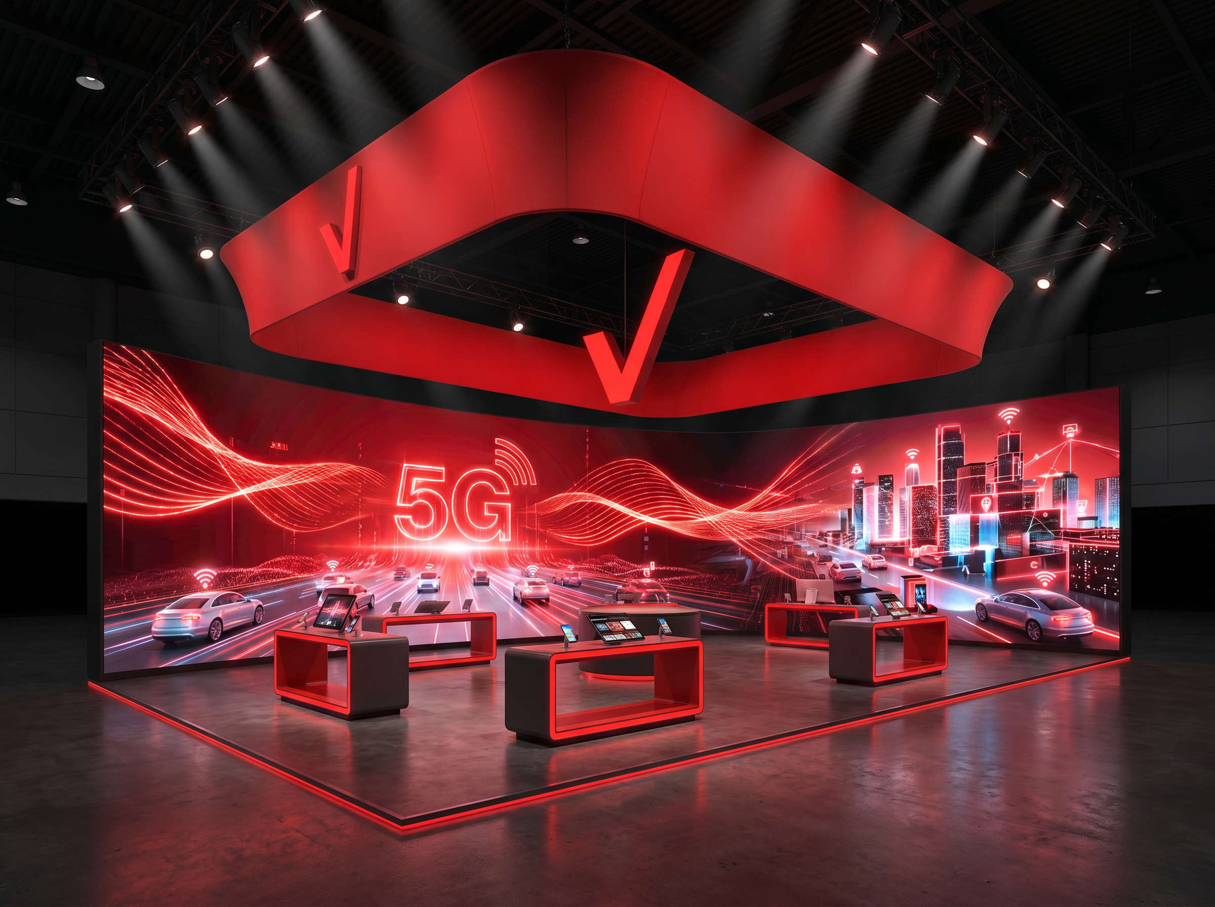 30x40 LED Trade Show Booth for NAB Technology Companies - LED exhibit thumbnail